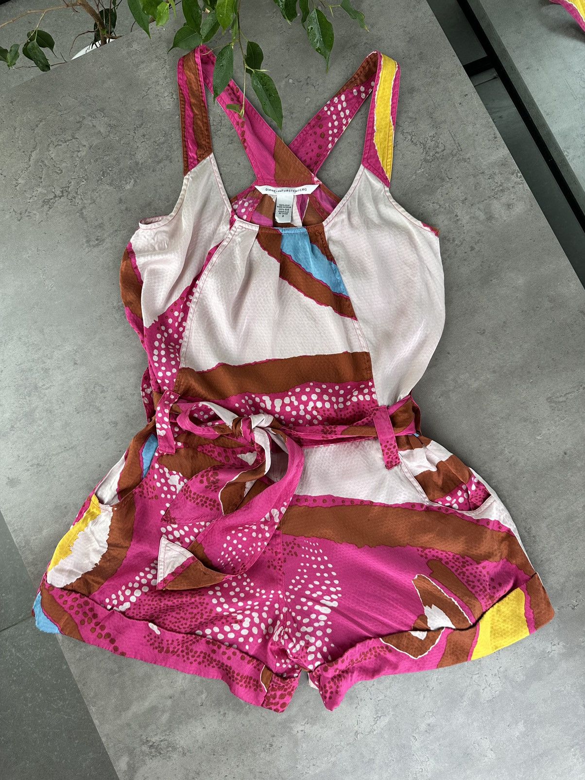 Diane von Furstenberg Silk Overalls