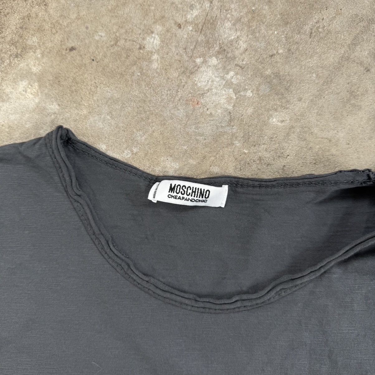Moschino Moschino Cheap And Chic Grey Cotton Maxi Dress Size L / US 10 / IT 46 - 3 Thumbnail
