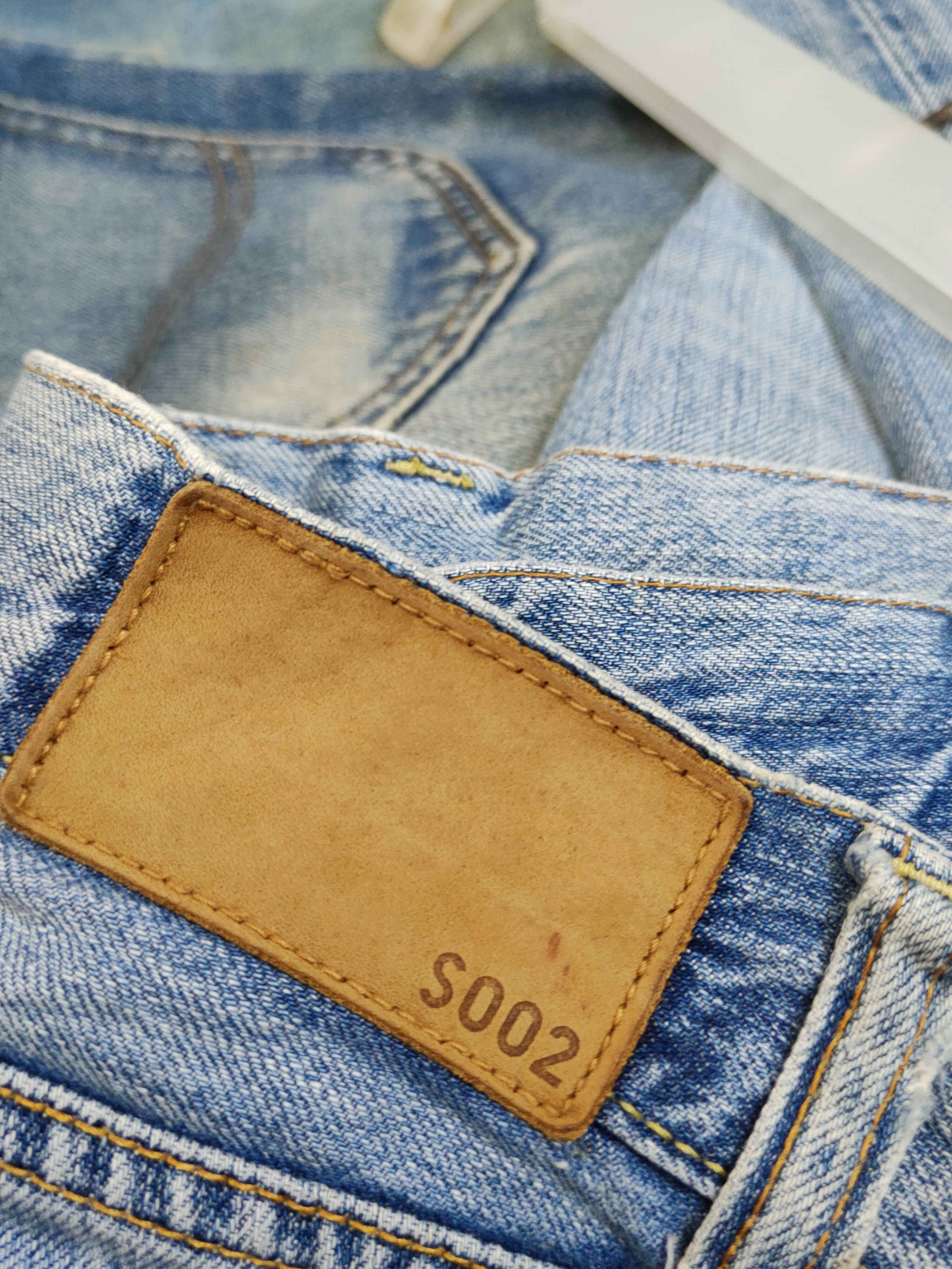 Japanese Brand Uniqlo japan faded Blue Distressed Ripped denim Jeans #W1498 Size US 35 - 13 Thumbnail