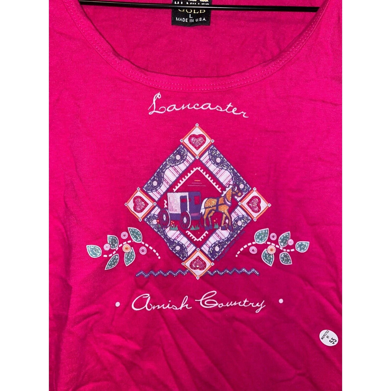 Vintage Womens Lancaster Shirt Pennsylvania Amish Top Tee 90s Large Size L / US 10 / IT 46 - 2 Thumbnail