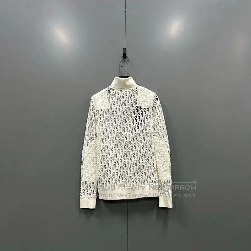 Dior Dior White Logo Long Sleeve Cropped T. Size XXS / US 00 / IT 34 - 2 Thumbnail