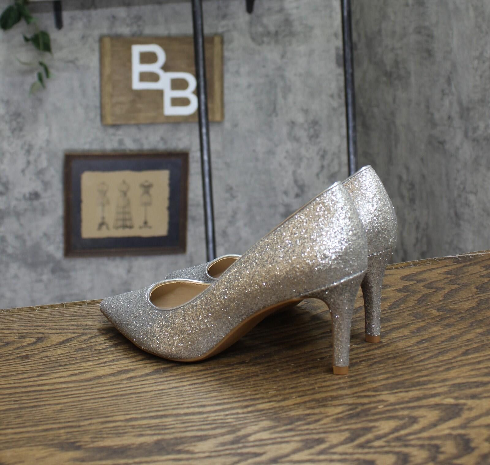 Other Nwt On 34th Jeules Slip-on Pumps Silver Glitter Gray 7.5m Size US 7.5 / IT 37.5 - 2 Thumbnail