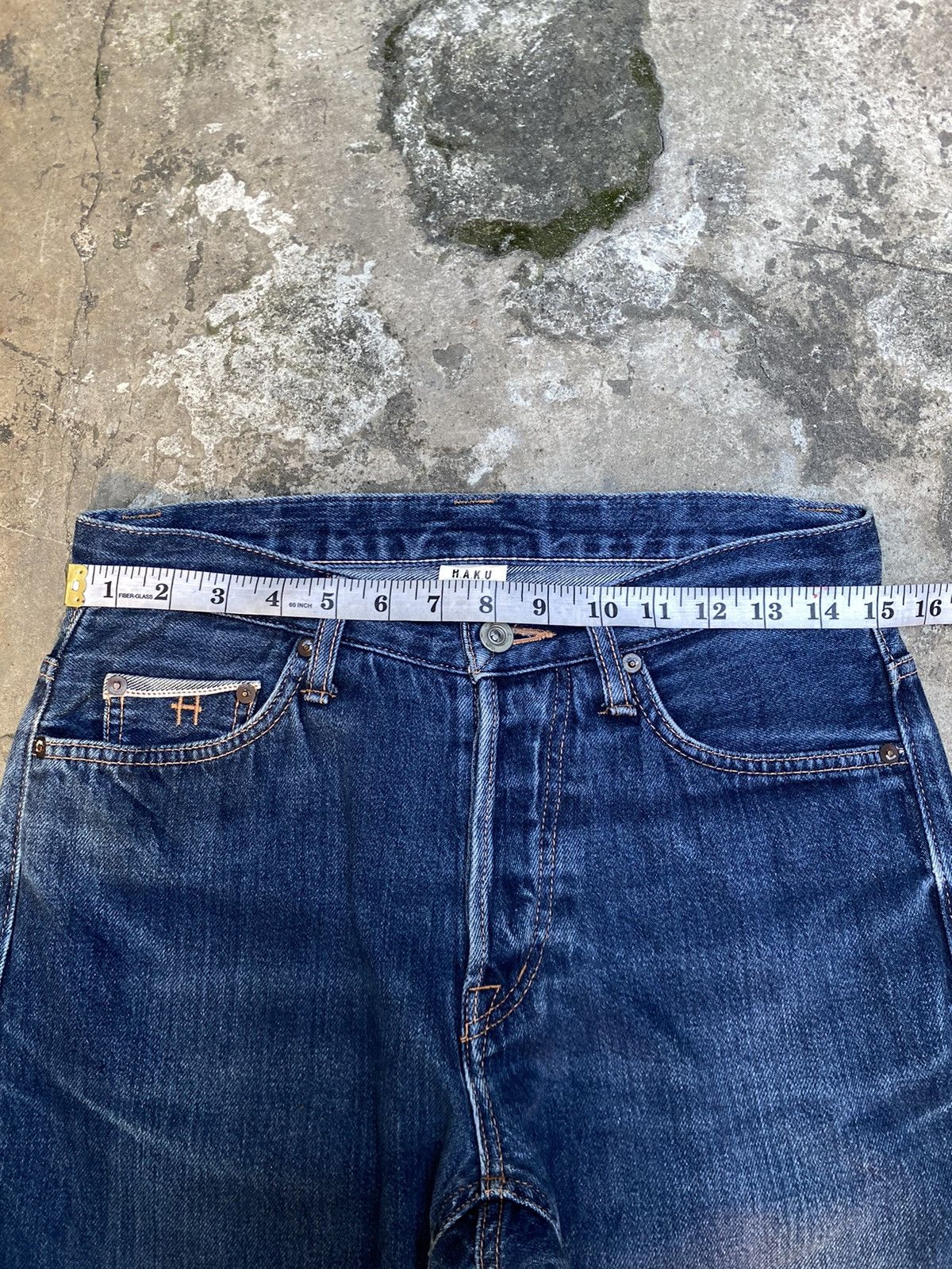 Japanese Brand Japanese H.A.K.U Ripped Faded Selvedge Denim Pants Size US 30 / EU 46 - 8 Thumbnail