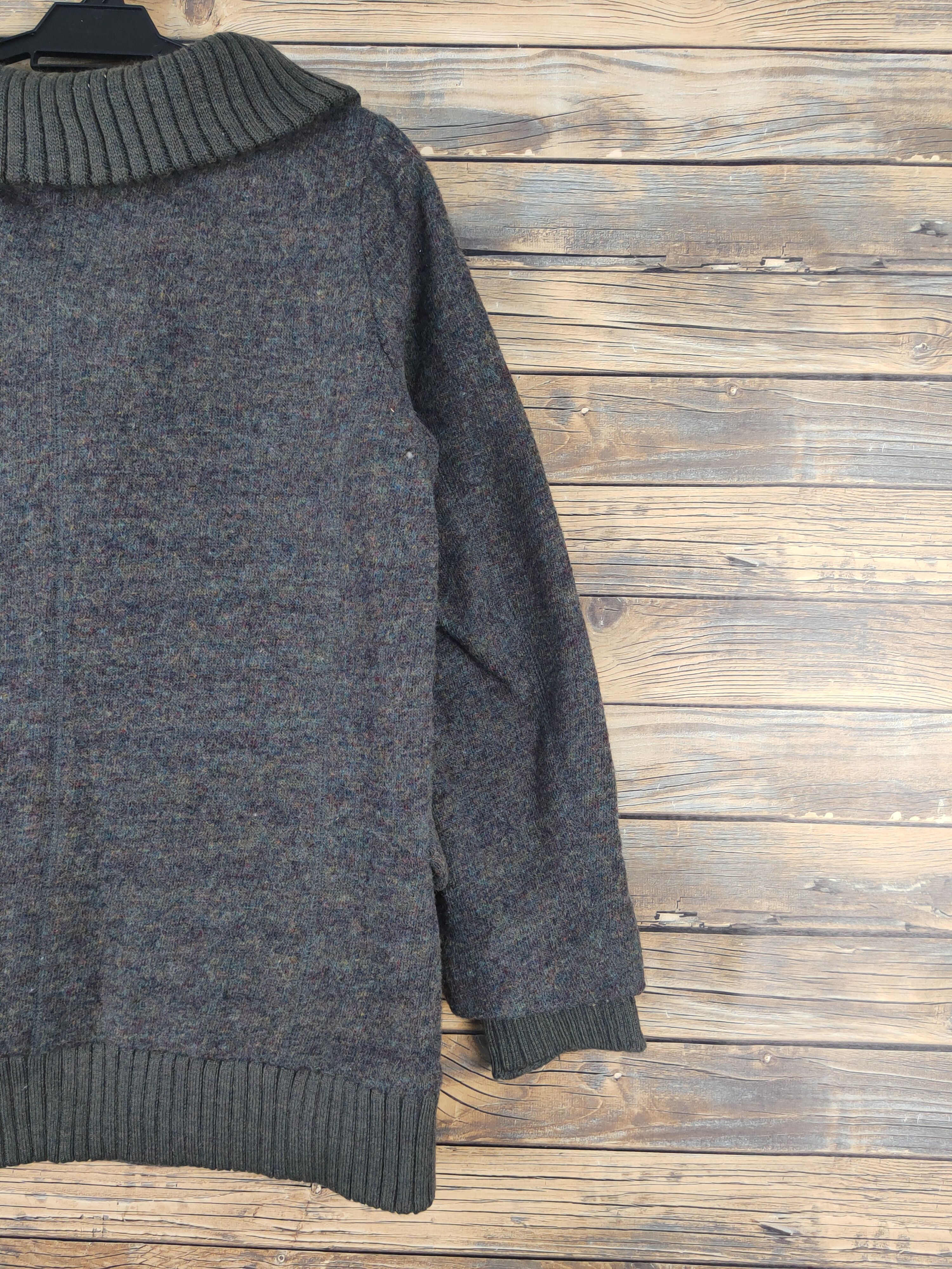 Homespun Knitwear × Pas de Calais × Vintage Pas de Calais Dark Green Knitwear Sweater Jackets #W1289 Size M / US 6-8 / IT 42-44 - 9 Thumbnail