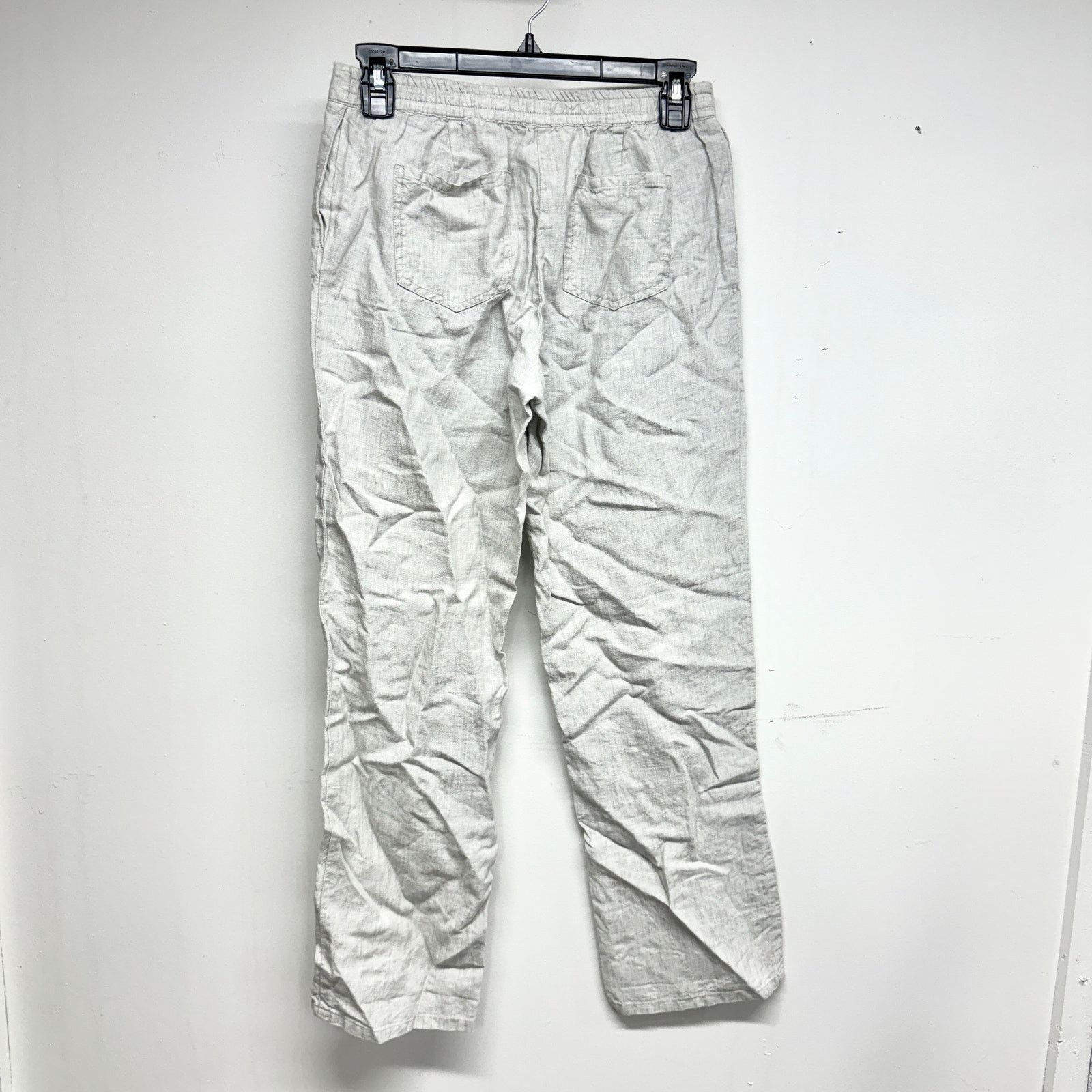 Boden Boden Light Heather Gray Linen Straight Leg Pants Size 6P Size 28" / US 6 / IT 42 - 4 Thumbnail
