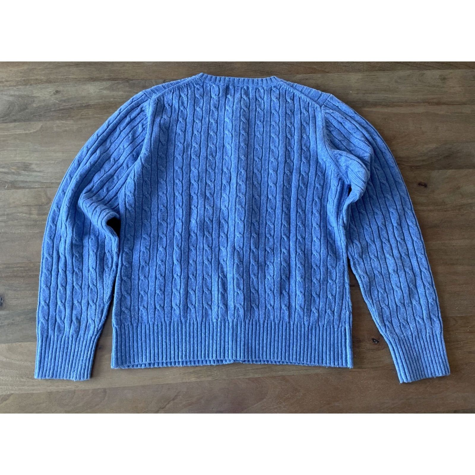 Vintage VINTAGE LL Bean Lambswool Blue Cardigan Sweater Womens Small Cable Knit Granny 90s Size S / US 4 / IT 40 - 2 Thumbnail