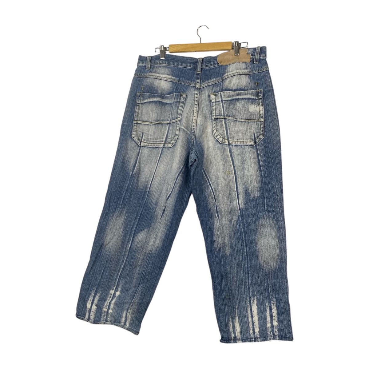 Designer × Vintage Vintage Raw Blue Denim Regular Size Shorts for Men Size US 32 / EU 48 - 8 Thumbnail