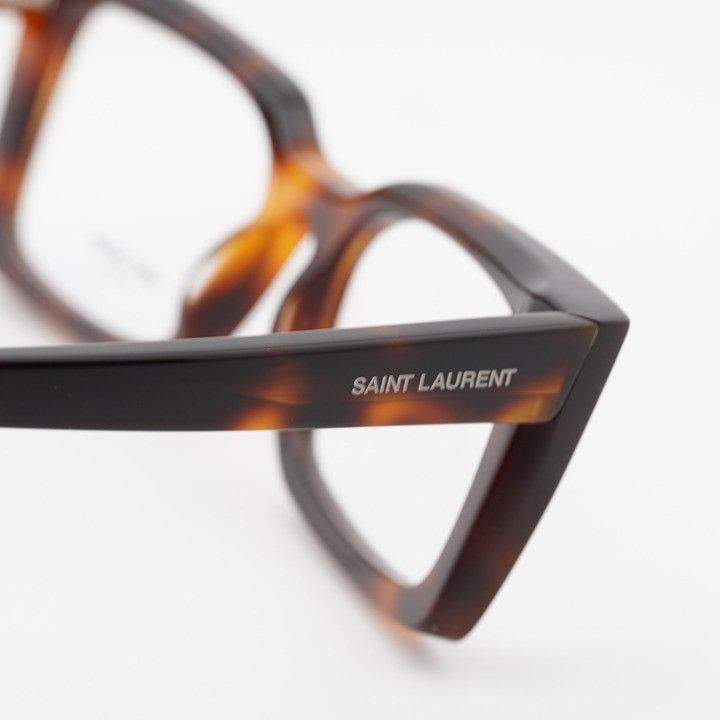 Saint Laurent Paris Saint Laurent SL554 002 Eyeglasses Havana 54mm Cat Eye Frame Size ONE SIZE - 7 Thumbnail