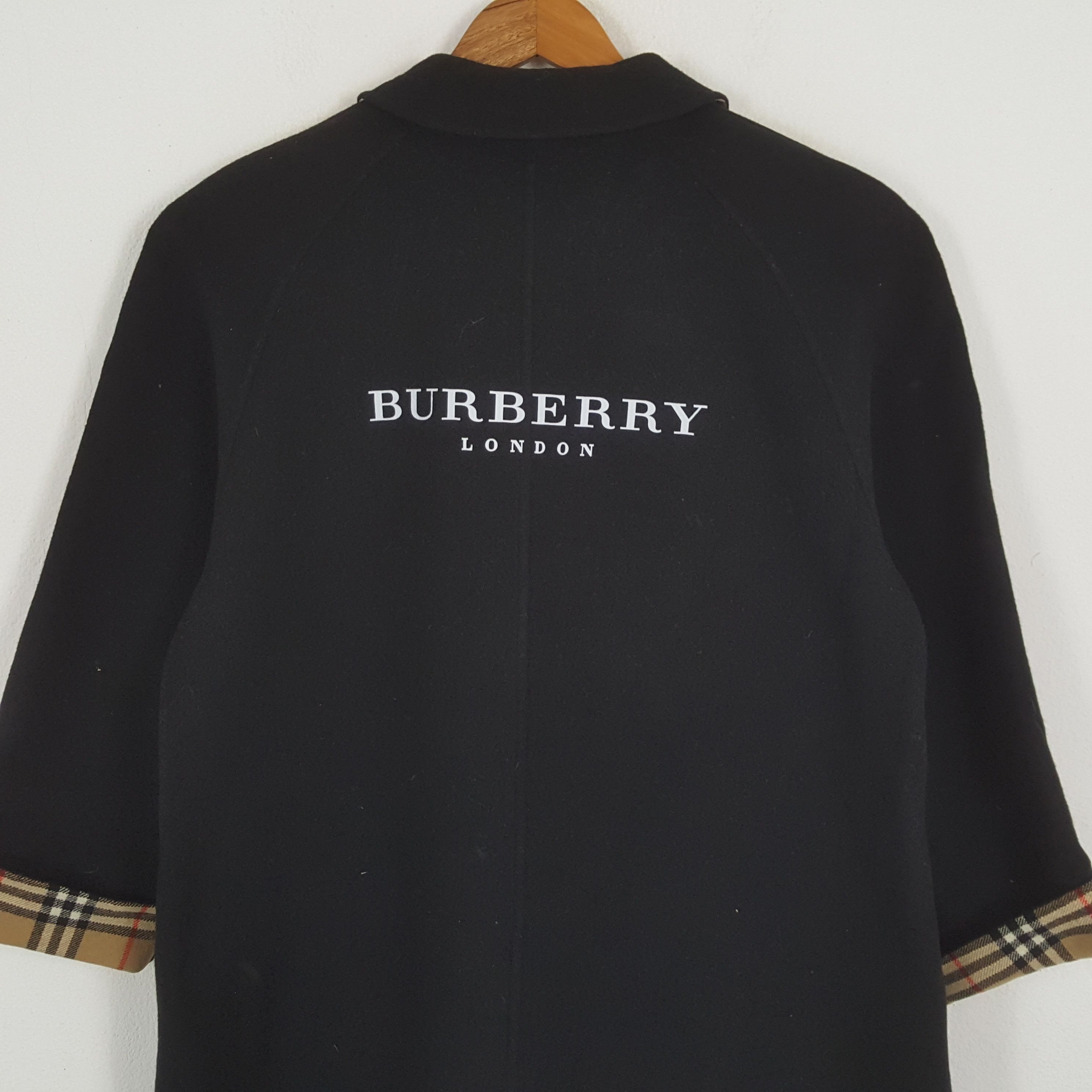 Burberry × Vintage Vintage BURBERRY LONDON Nova Check Fleece Long Jacket Size US L / EU 52-54 / 3 - 2 Thumbnail
