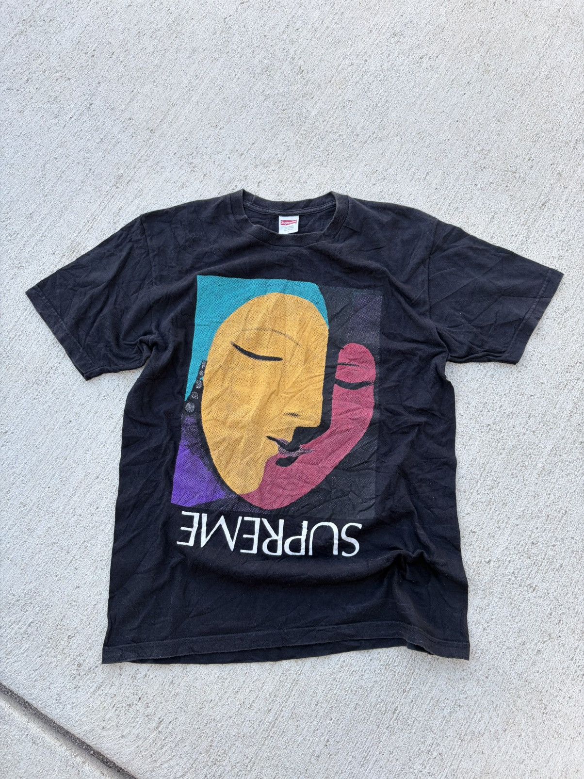 Supreme Supreme x Art Dealer Snowman Graphic Tee Black | Grailed