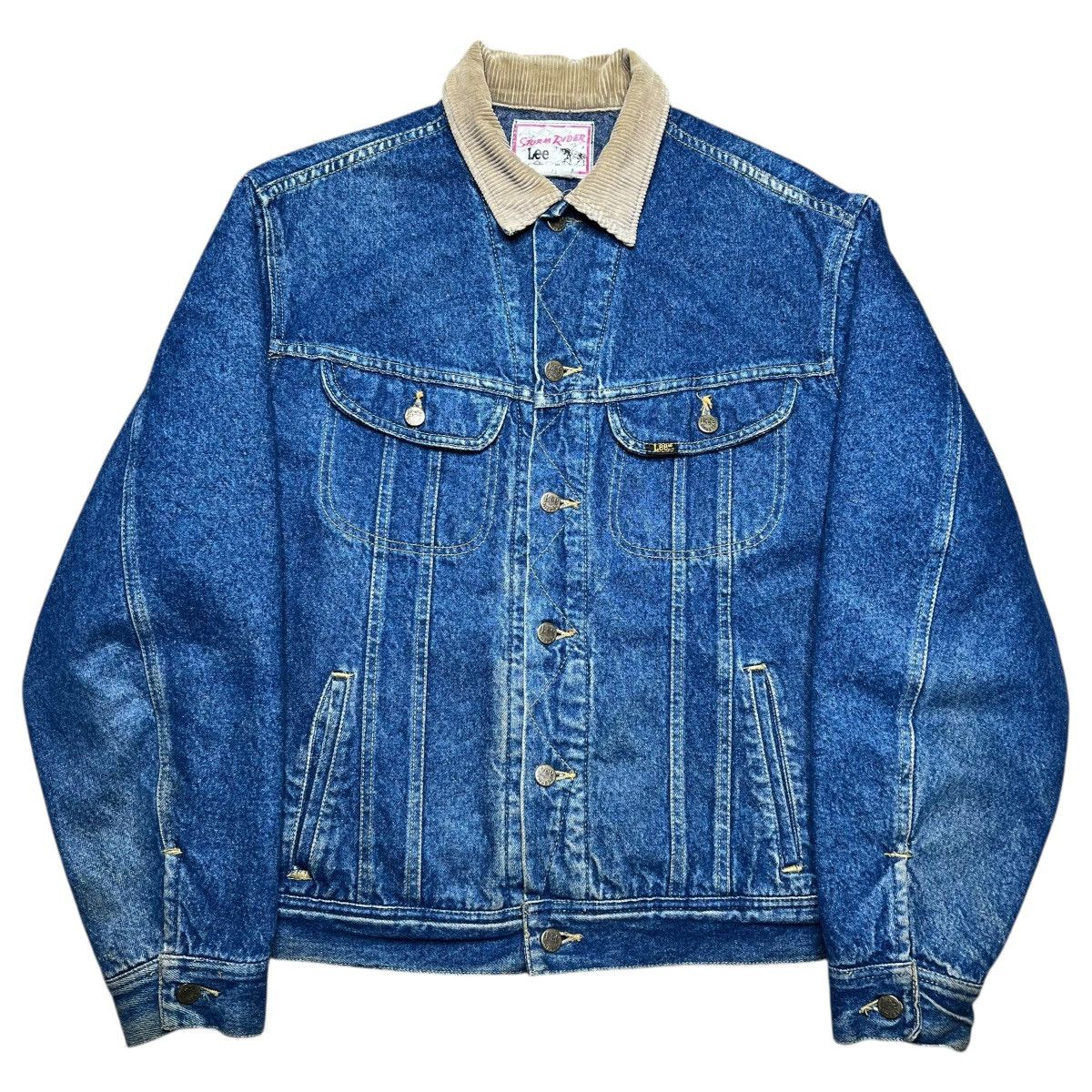 Lee 1980s Lee Storm Rider Blanket Lined Corduroy Collar Jacket Size US L / EU 52-54 / 3 - 1 Thumbnail