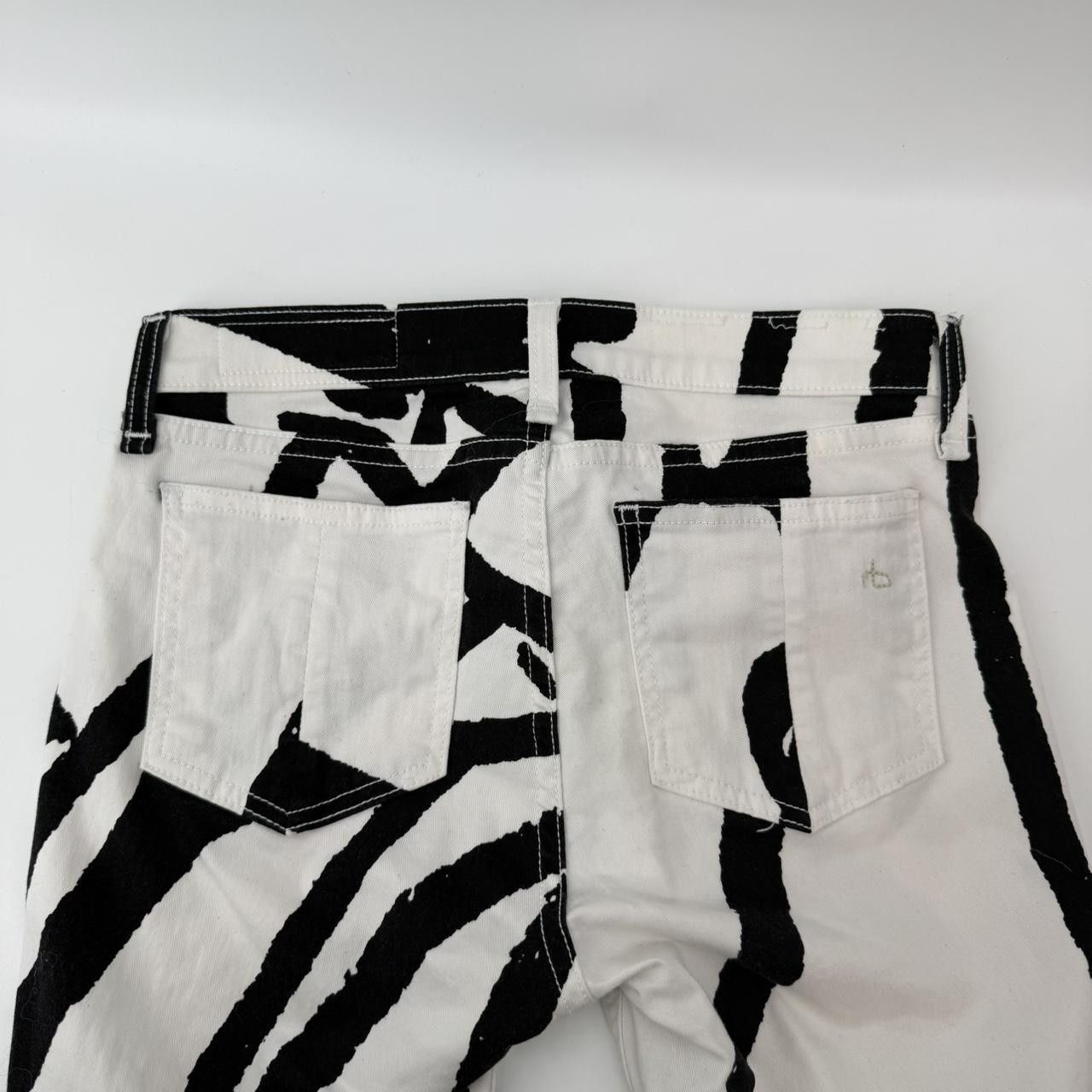 Rag & Bone Rag & Bone Vintage White + Black Artist graphic print Size 26" / US 2 / IT 38 - 7 Thumbnail