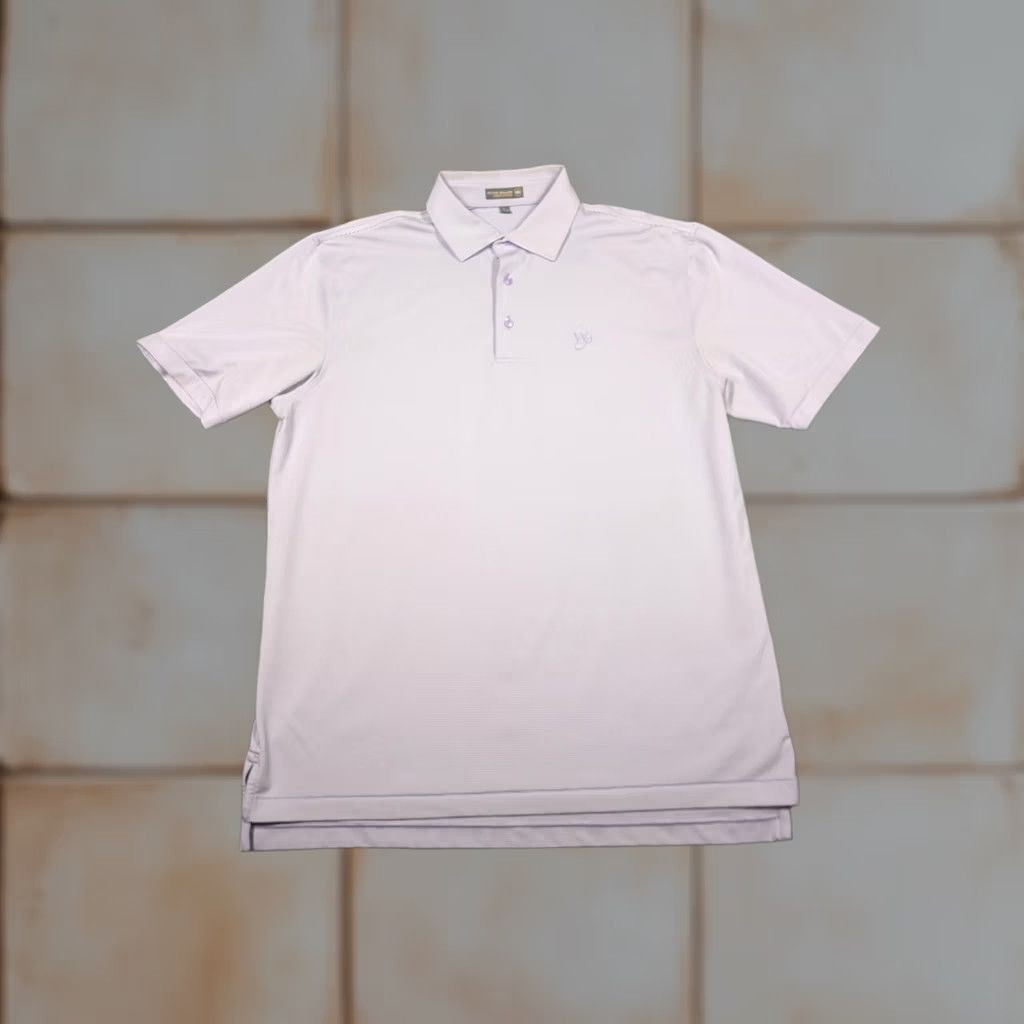 Peter Millar Peter Millar Polo Shirt Mens L Purple White Stripe Summer Comfort Golf Tech Size US L / EU 52-54 / 3 - 1 Thumbnail