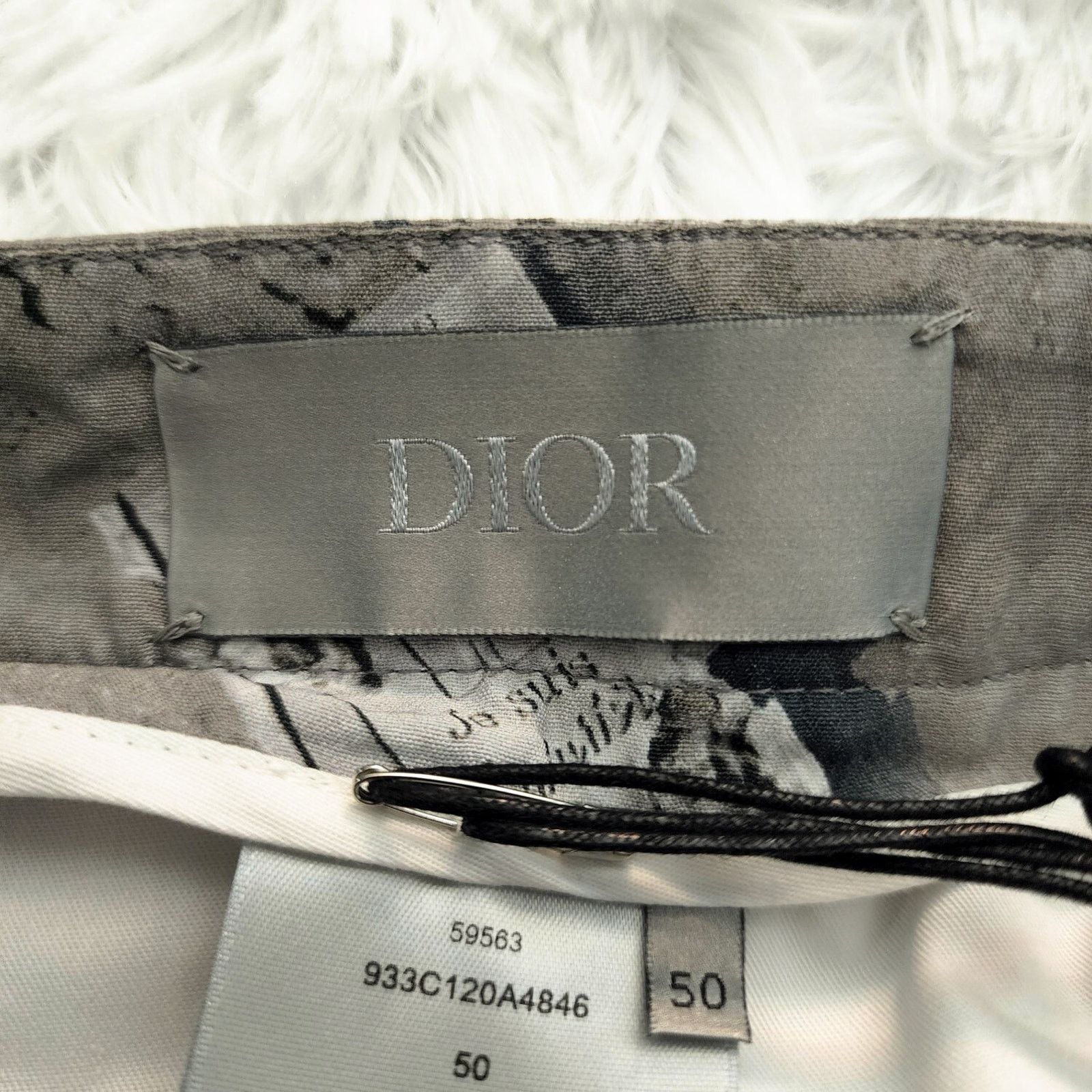 Dior Dior x Daniel Arsham Gray CD Lunar Print Crepe Shorts Size US 34 / EU 50 - 6 Thumbnail
