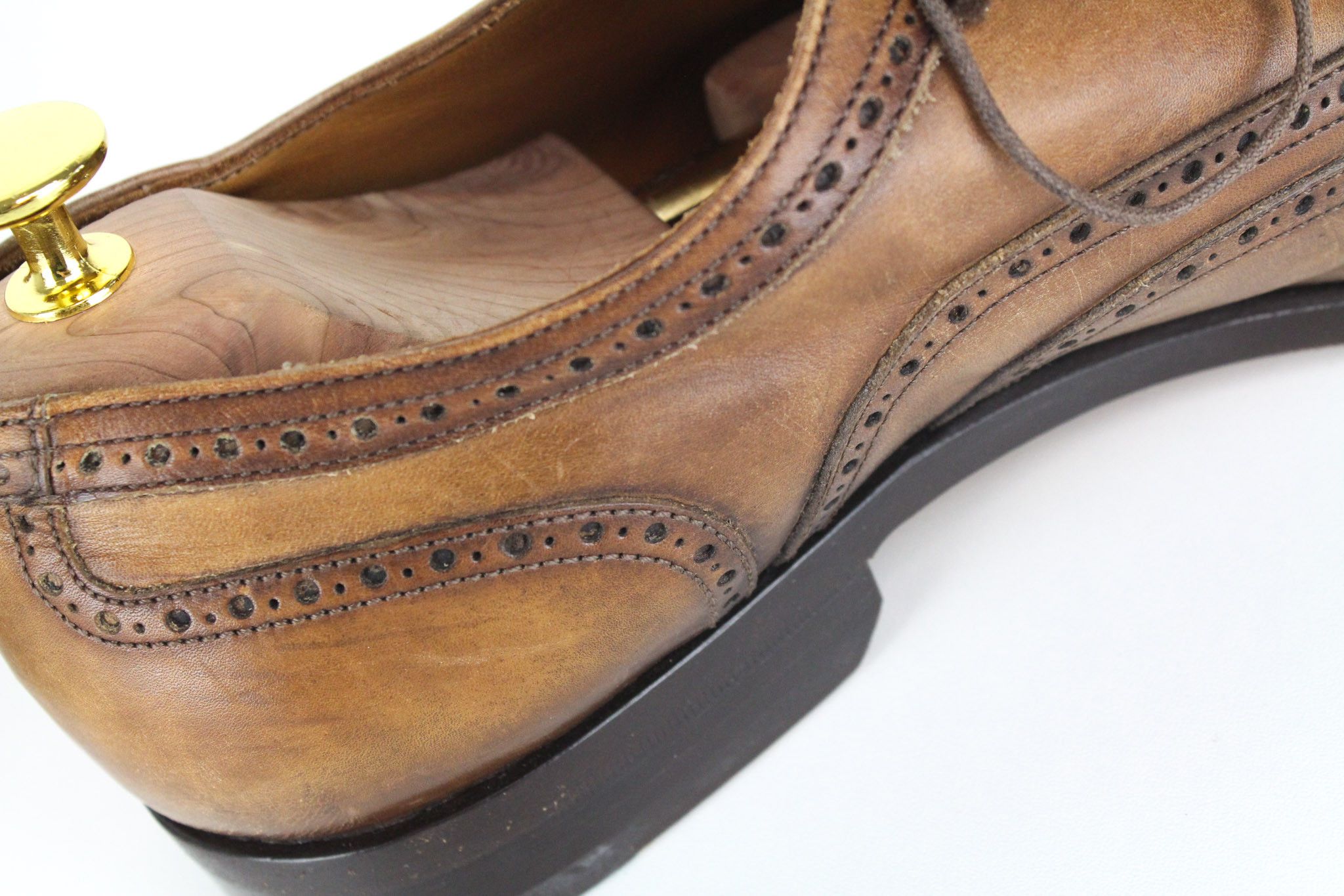 Suitsupply EU44.5 Brown Oxford Leather Low-Top Laced 72423 Size US 11.5 / EU 44-45 - 13 Thumbnail