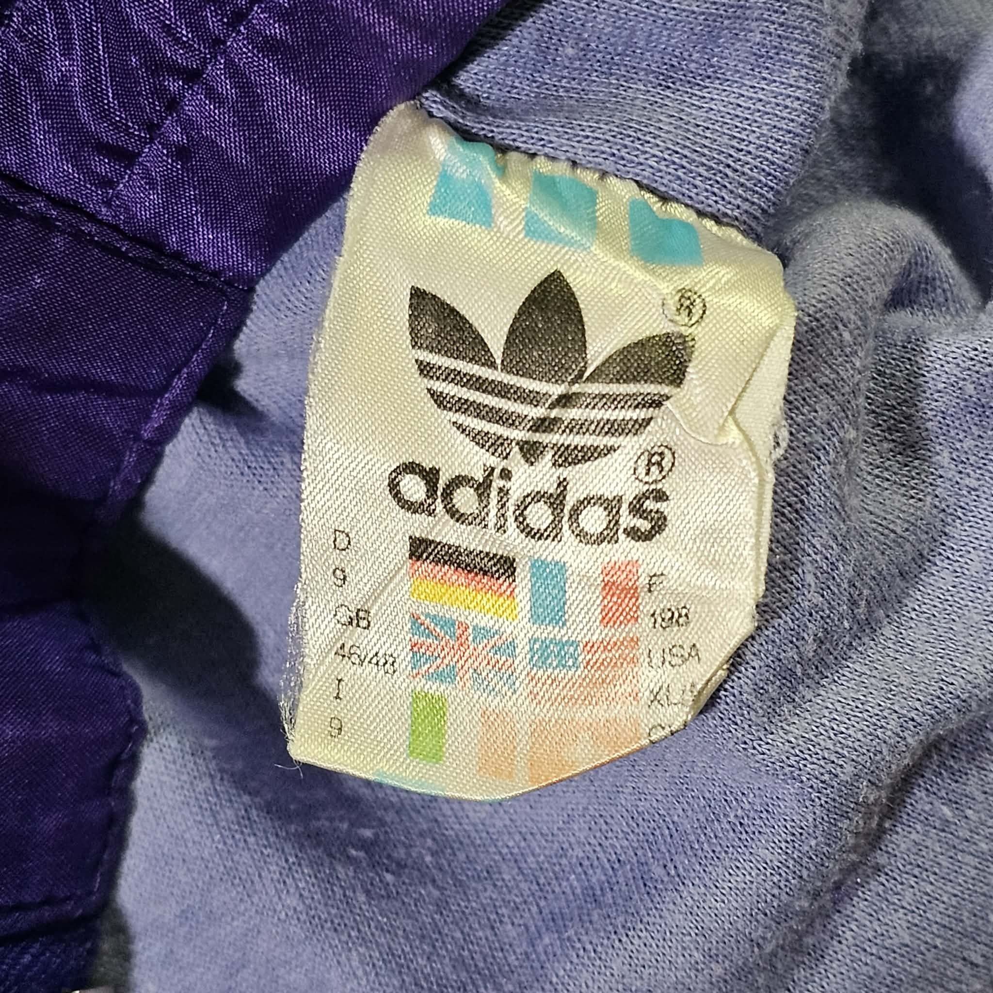 Adidas Adidas Vintage 90s Purple Shiny Full Track Suit Size US XL / EU 56 / 4 - 9 Thumbnail