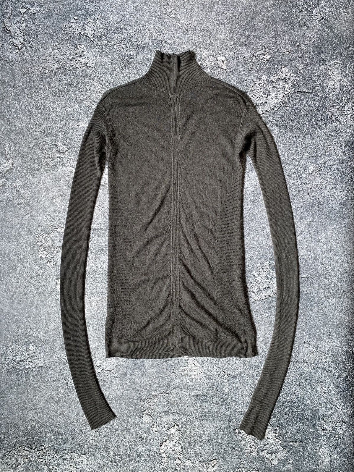 Rick Owens Rick Owens Gleam A/W 10 Cashmere Ribbed Long Sleeve Dress Size S / US 4 / IT 40 - 16 Thumbnail