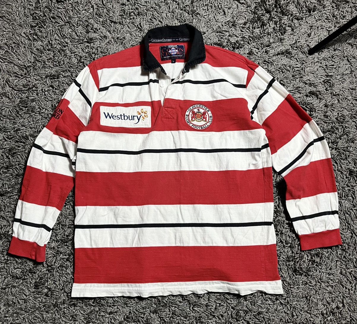 Vintage GLOUCESTER RUGBY 1996/97 HOME COTTON JERSEY RARE Size US L / EU 52-54 / 3 - 1 Thumbnail