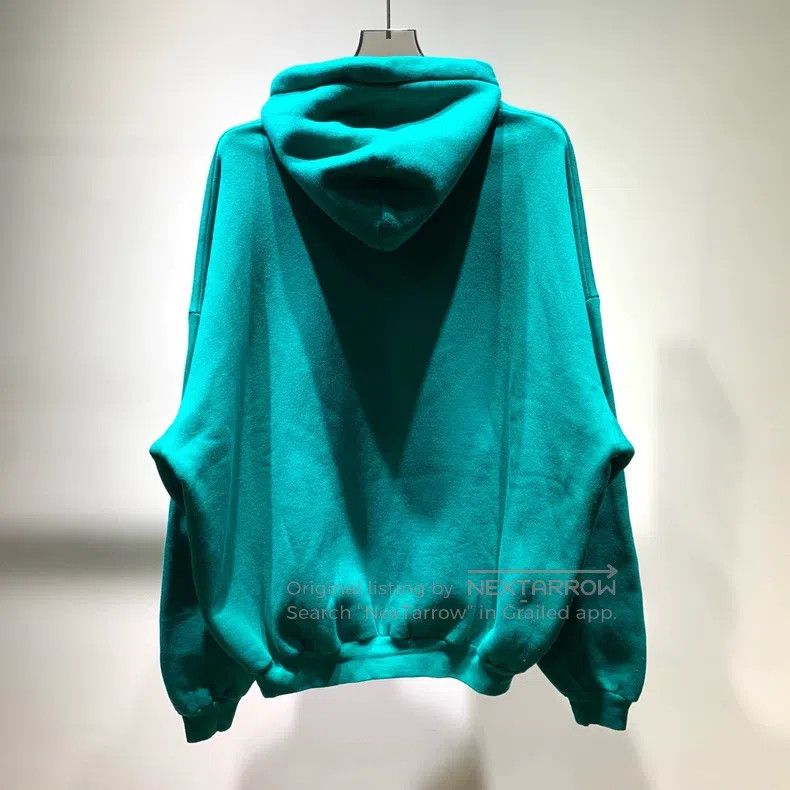Balenciaga Balenciaga Teal Green Wheat Logo Hoodie Size US S / EU 44-46 / 1 - 5 Thumbnail