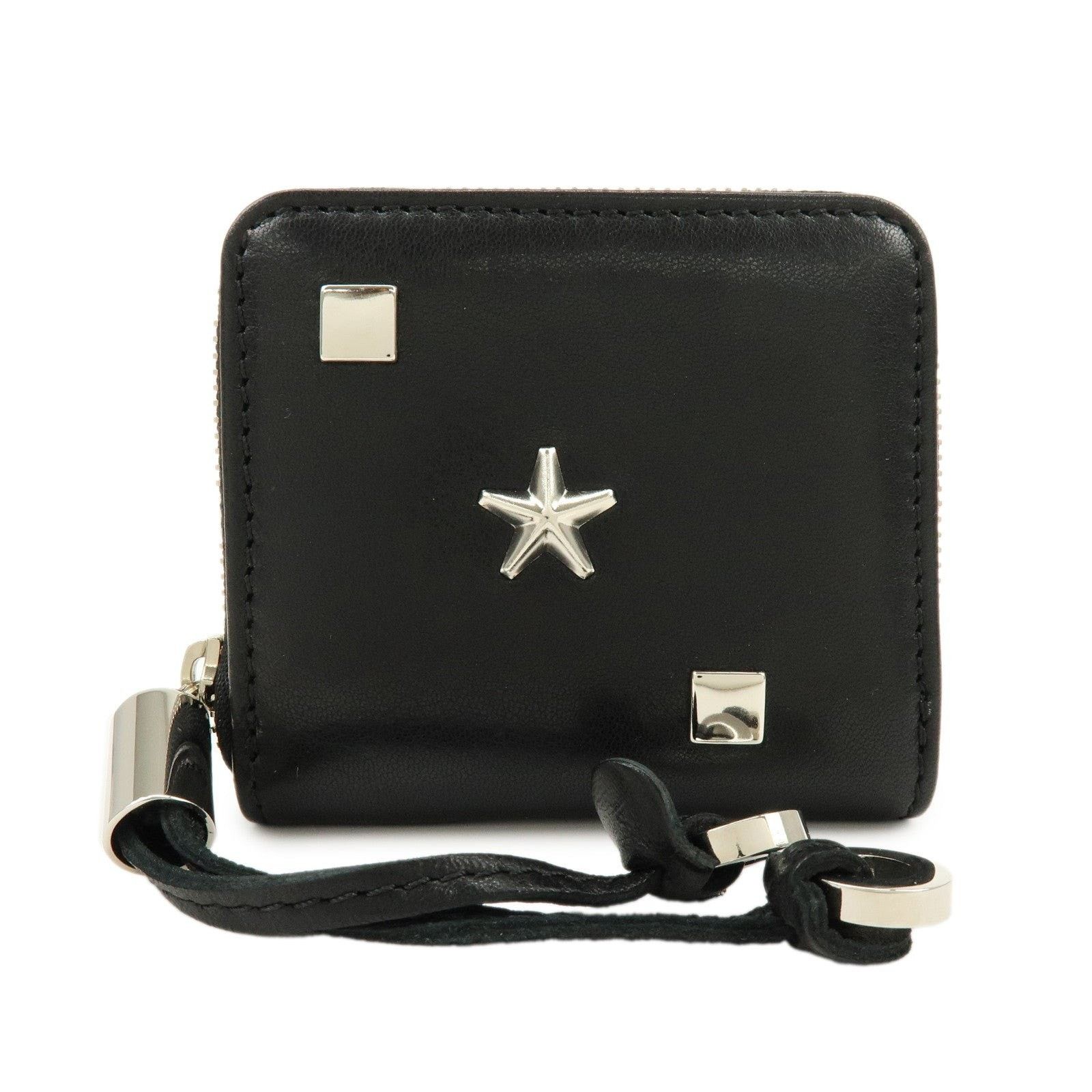 Jimmy Choo Jimmy Choo Penny Star Studs Leather Coin Purse Black Size ONE SIZE - 1 Thumbnail