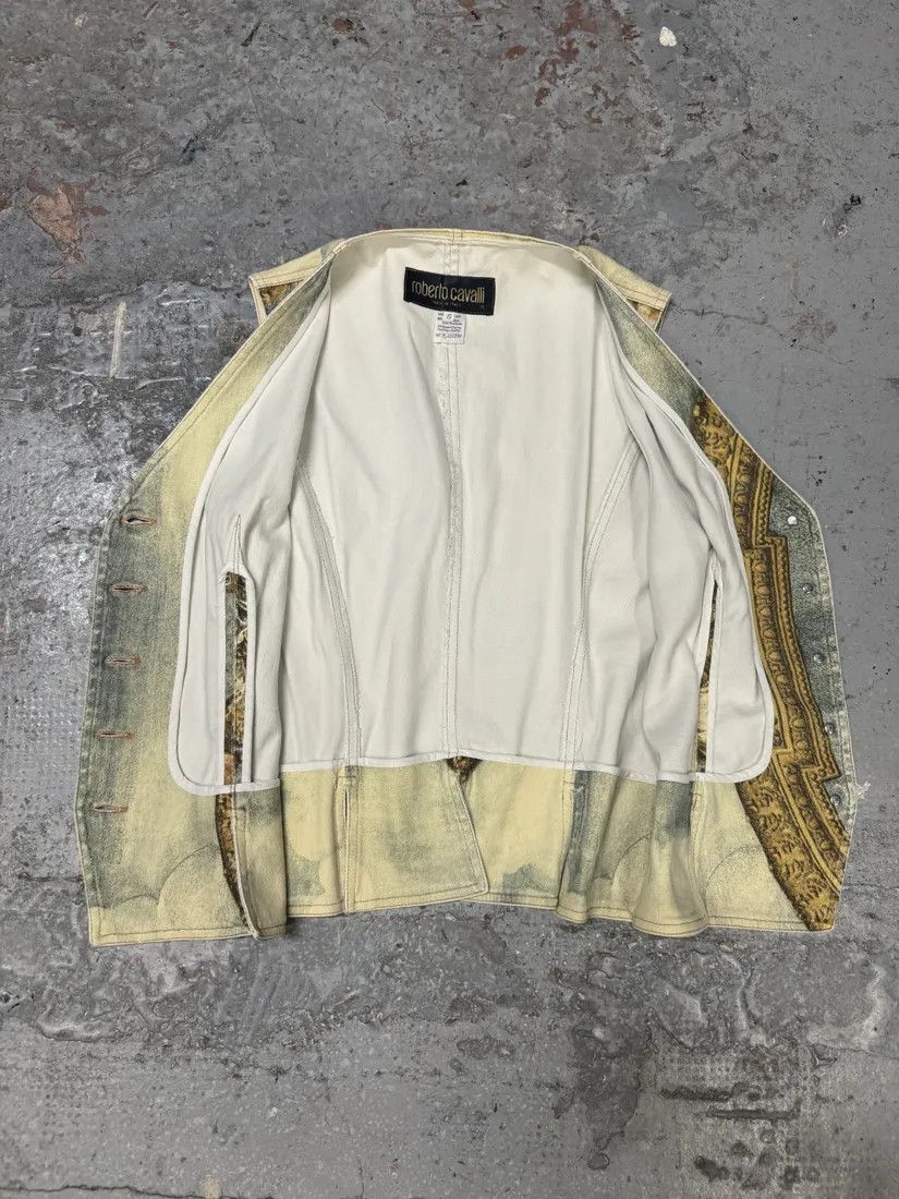 Roberto Cavalli × Vintage FW1994 Roberto Cavalli Renaissance Royal Print Buttoned Vest Size S / US 4 / IT 40 - 8 Thumbnail