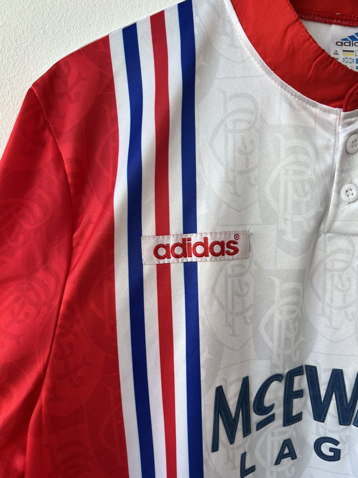 Adidas 🩸RARE🩸Adidas Rangers 1996/1997 Vintage Jersey Size US XL / EU 56 / 4 - 8 Thumbnail