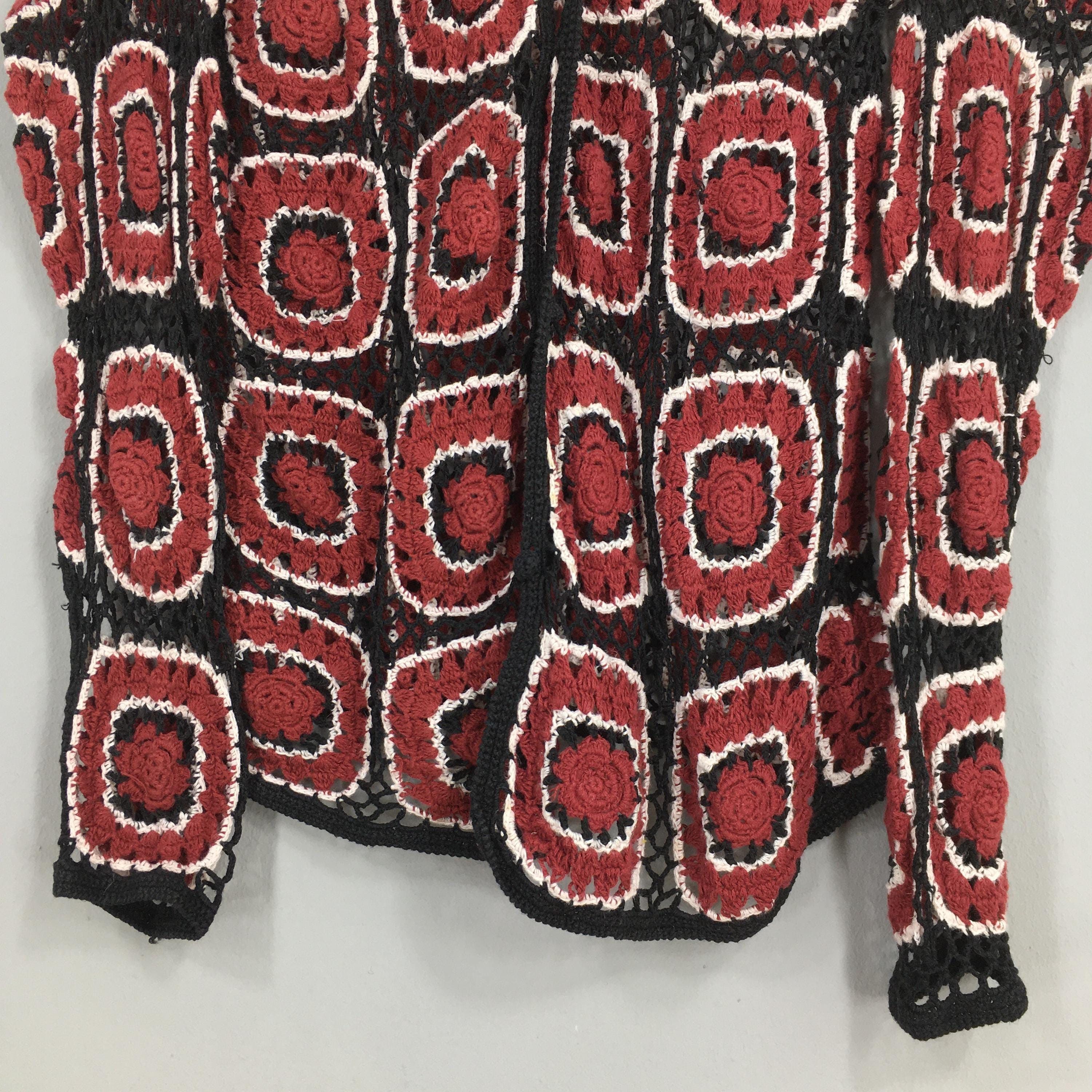 Needles × Nepenthes Vintage Nepenthes Hogg Japan Crochet Cardigan Medium Size M / US 6-8 / IT 42-44 - 3 Thumbnail
