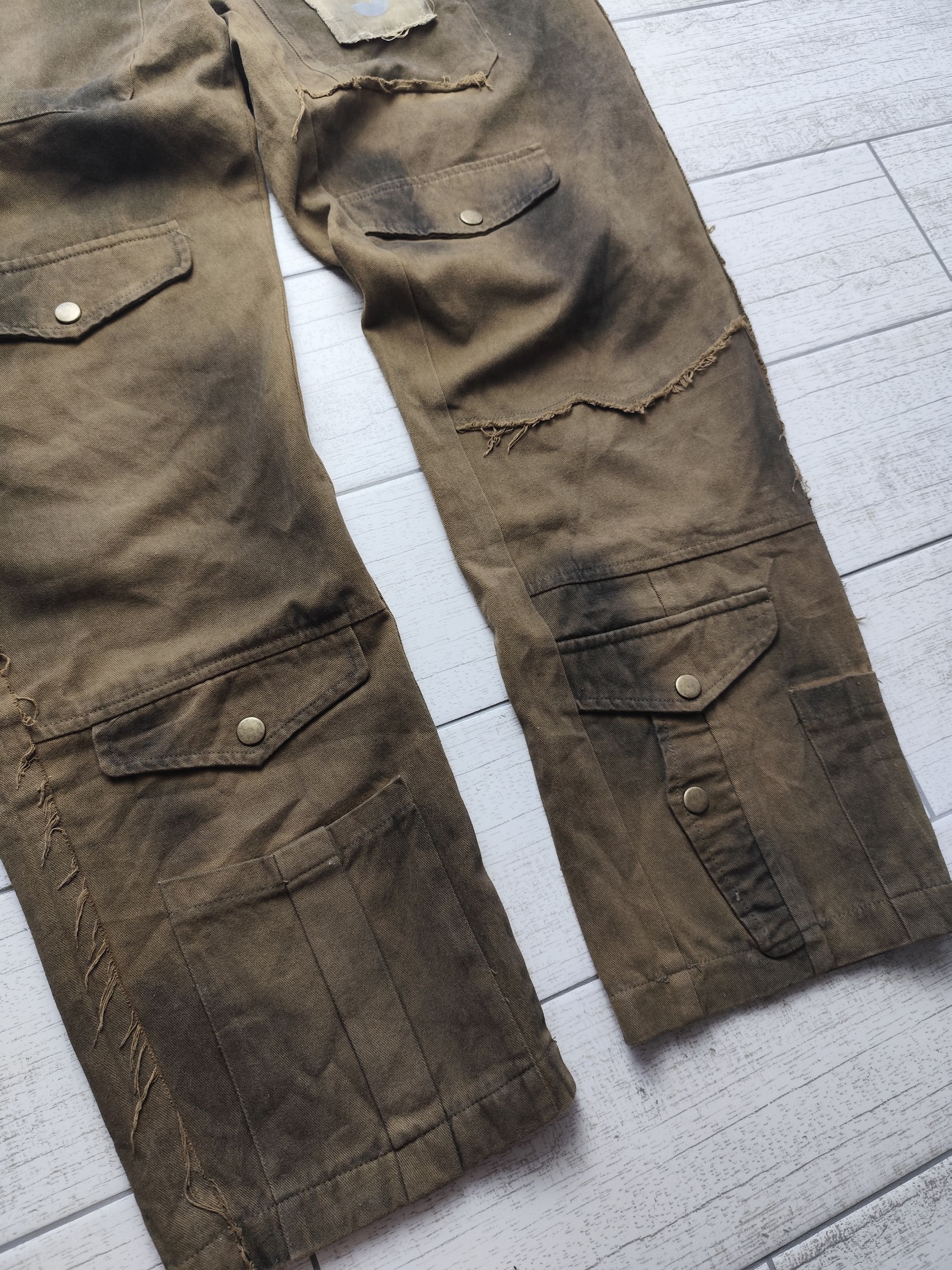 Japanese Brand Vintage streetwear y2k distressed Avant Garde pants Size US 34 / EU 50 - 2 Thumbnail