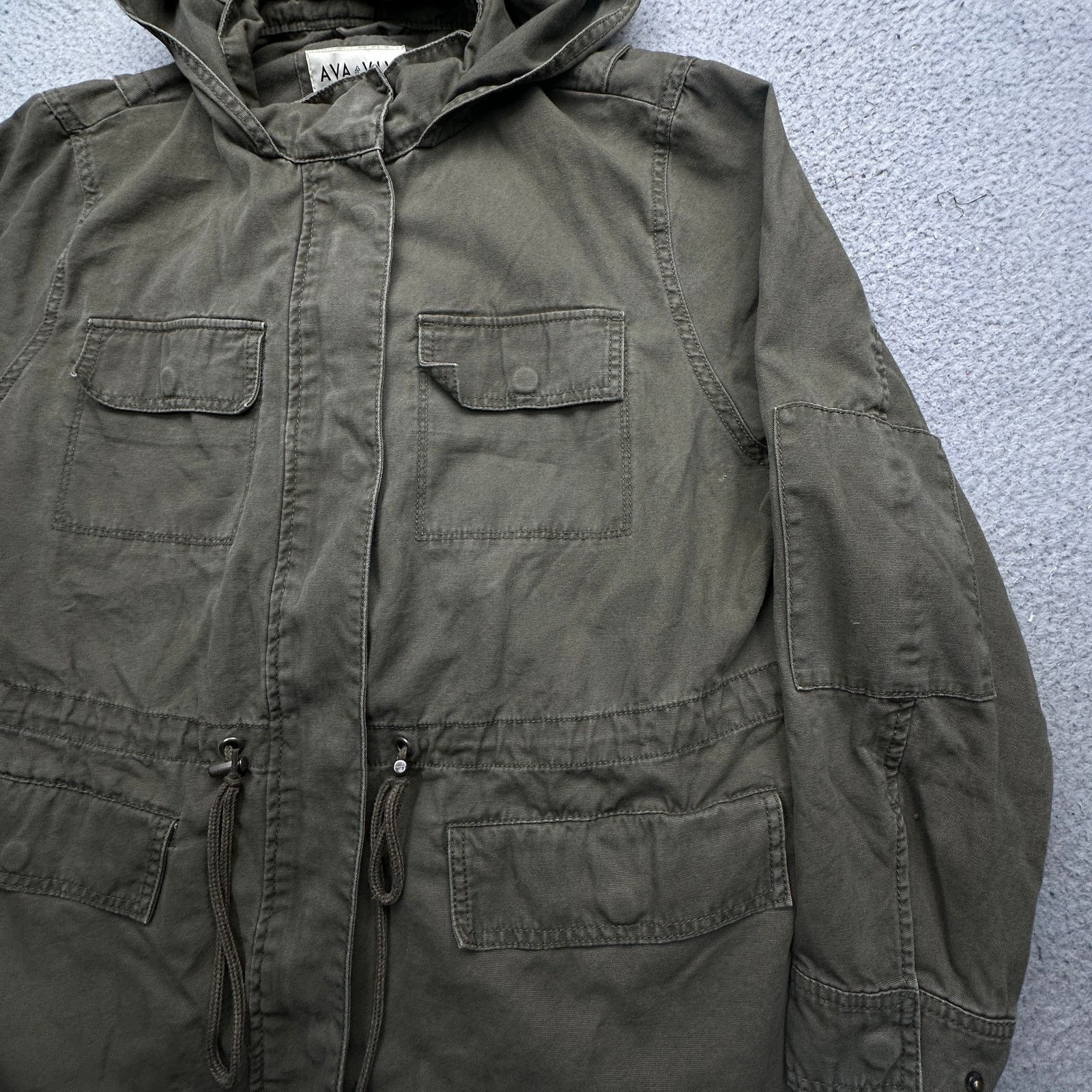 Other Ava & Viv Military Utility Hooded Coat Jacket Womens 1X Size ONE SIZE - 12 Thumbnail