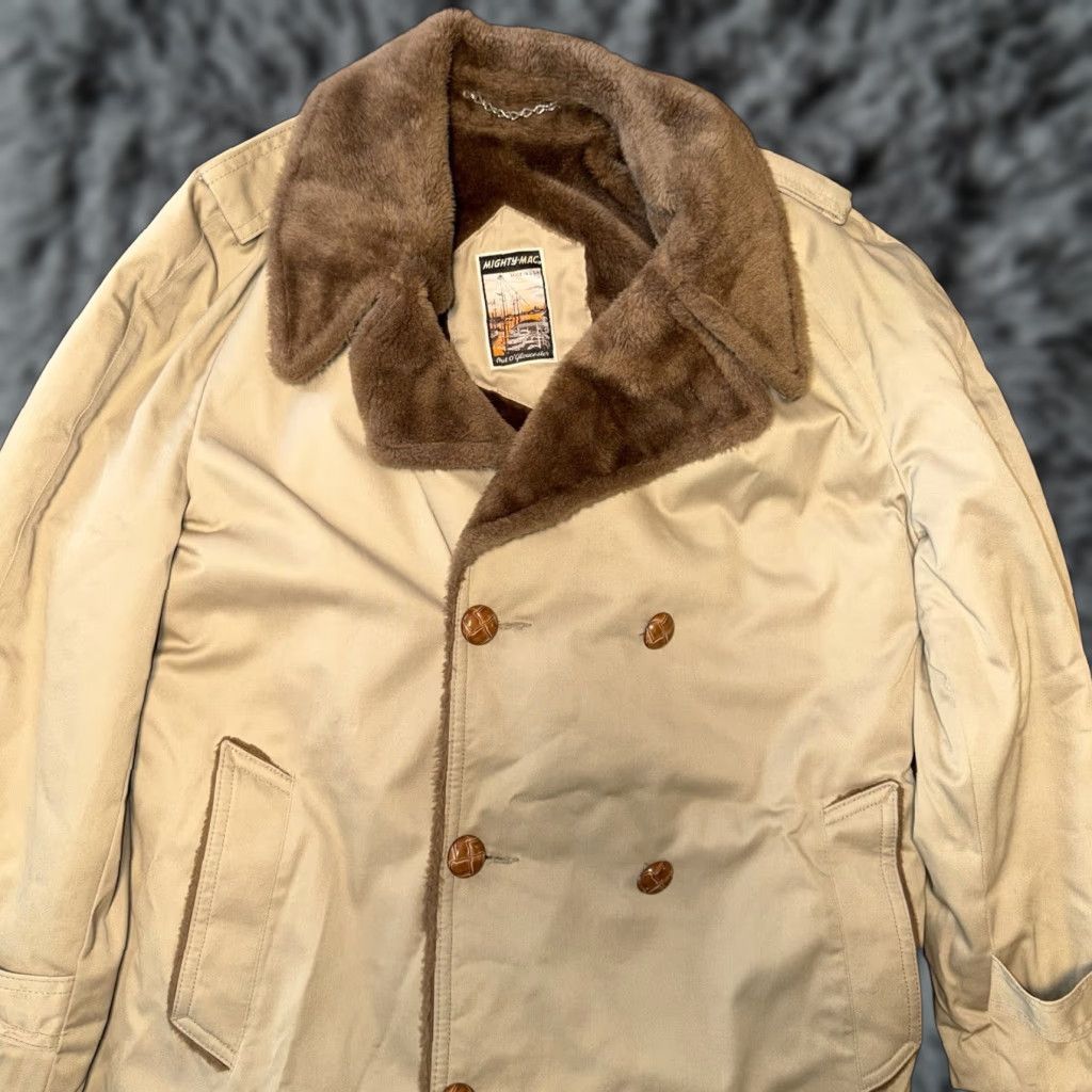 Vintage VINTAGE Mighty Mac Coat Parka Men’s Winter Storm Hooded Sherpa Lined Made in USA Size 46L Beige Size US S / EU 44-46 / 1 - 1 Thumbnail