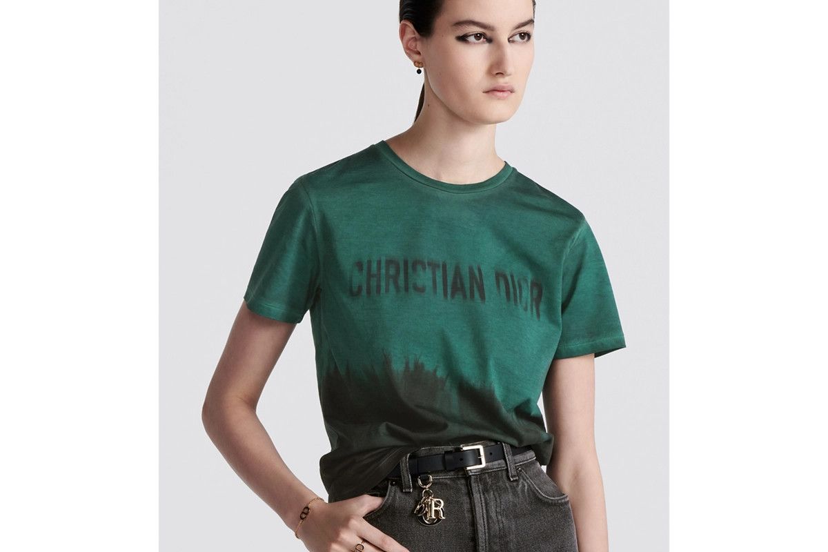 Dior o1bcso1str0225 T-Shirt in Green/Black Size S / US 4 / IT 40 - 6 Thumbnail