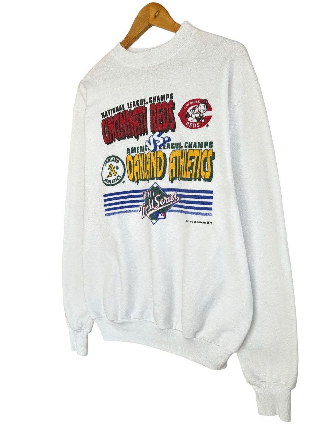MLB Vintage Cincinati Reds VS Oaklakland Athletics Sweatshirt Size US L / EU 52-54 / 3 - 3 Thumbnail