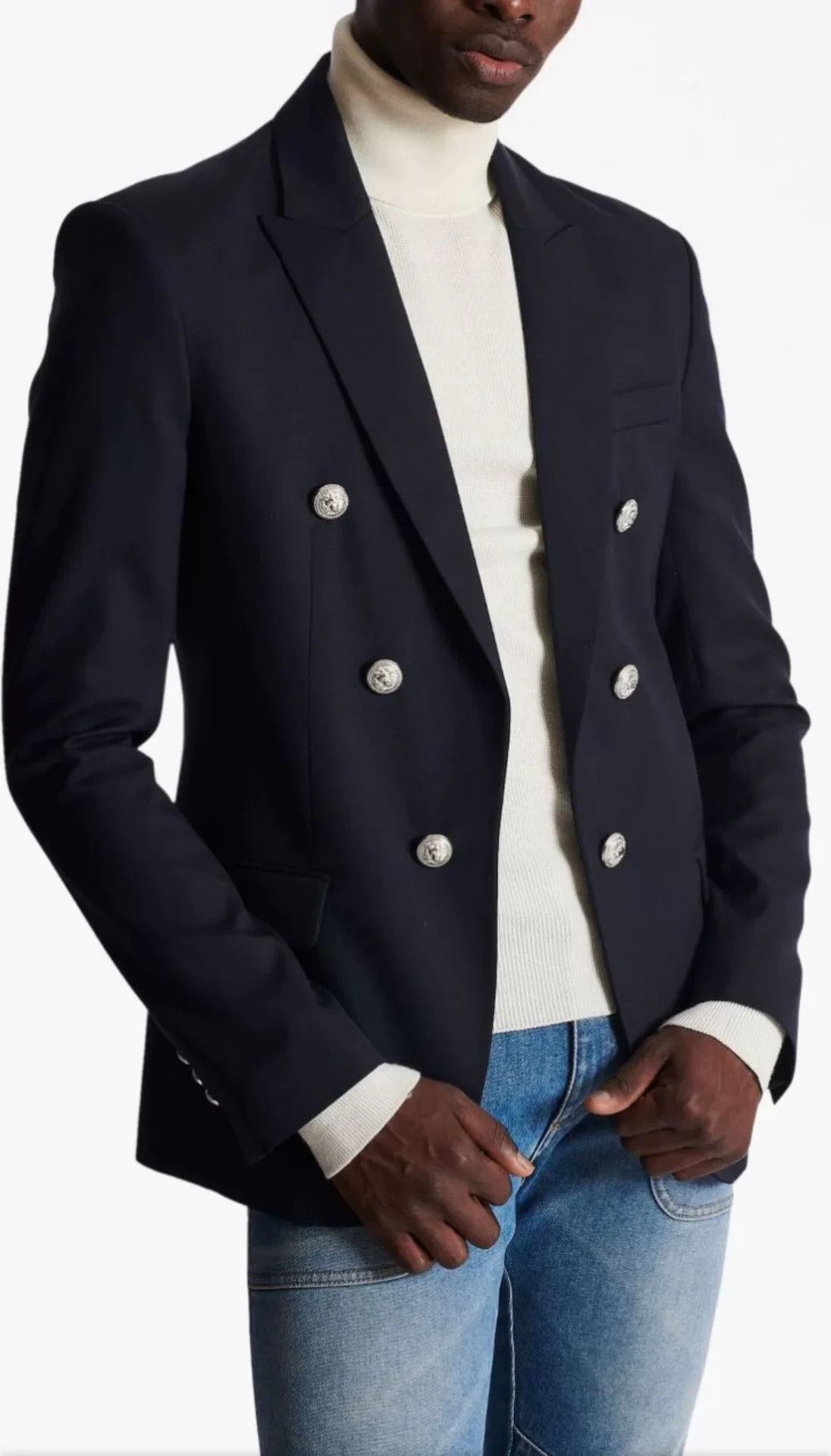 Balmain Balmain 6 Silver Button Classic Suit Size US M / EU 48-50 / 2 - 1 Thumbnail
