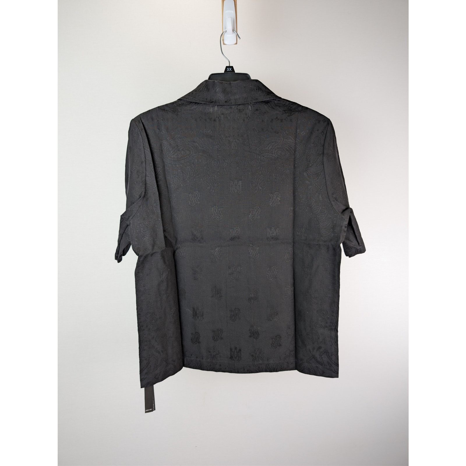 Amiri o1rshd1 MA Bandana Linen Camp Shirt in Black S Size US S / EU 44-46 / 1 - 11 Thumbnail