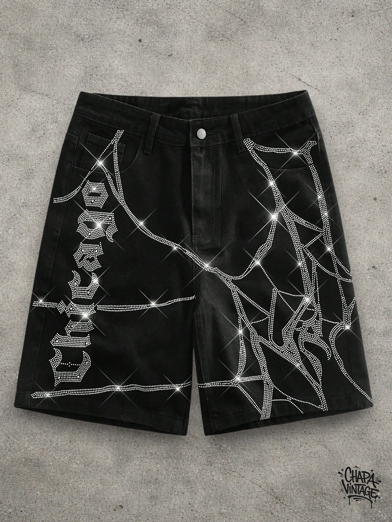 Japanese Brand Rhinestone street shorts Size US 32 / EU 48 - 1 Thumbnail