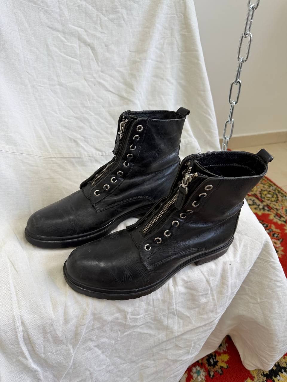A.S.98 Vintage 90s Leather A.S.98 Guidi vibe ankle zip guidi vibe Size US 7 / IT 37 - 4 Thumbnail