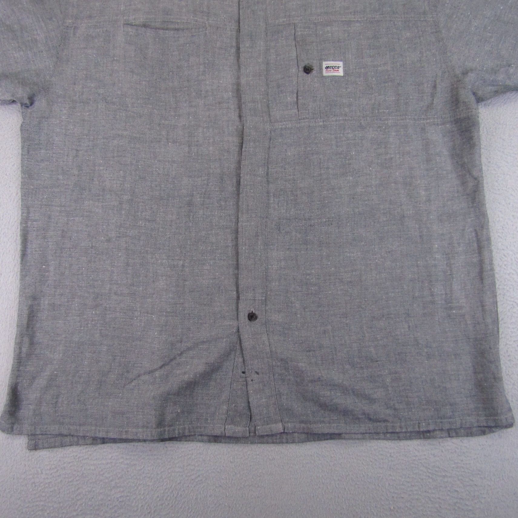 Vintage VINTAGE Mecca Shirt Mens 2XL Gray Button Up Linen Blend Camp Casual Y2K Size US XXL / EU 58 / 5 - 6 Thumbnail