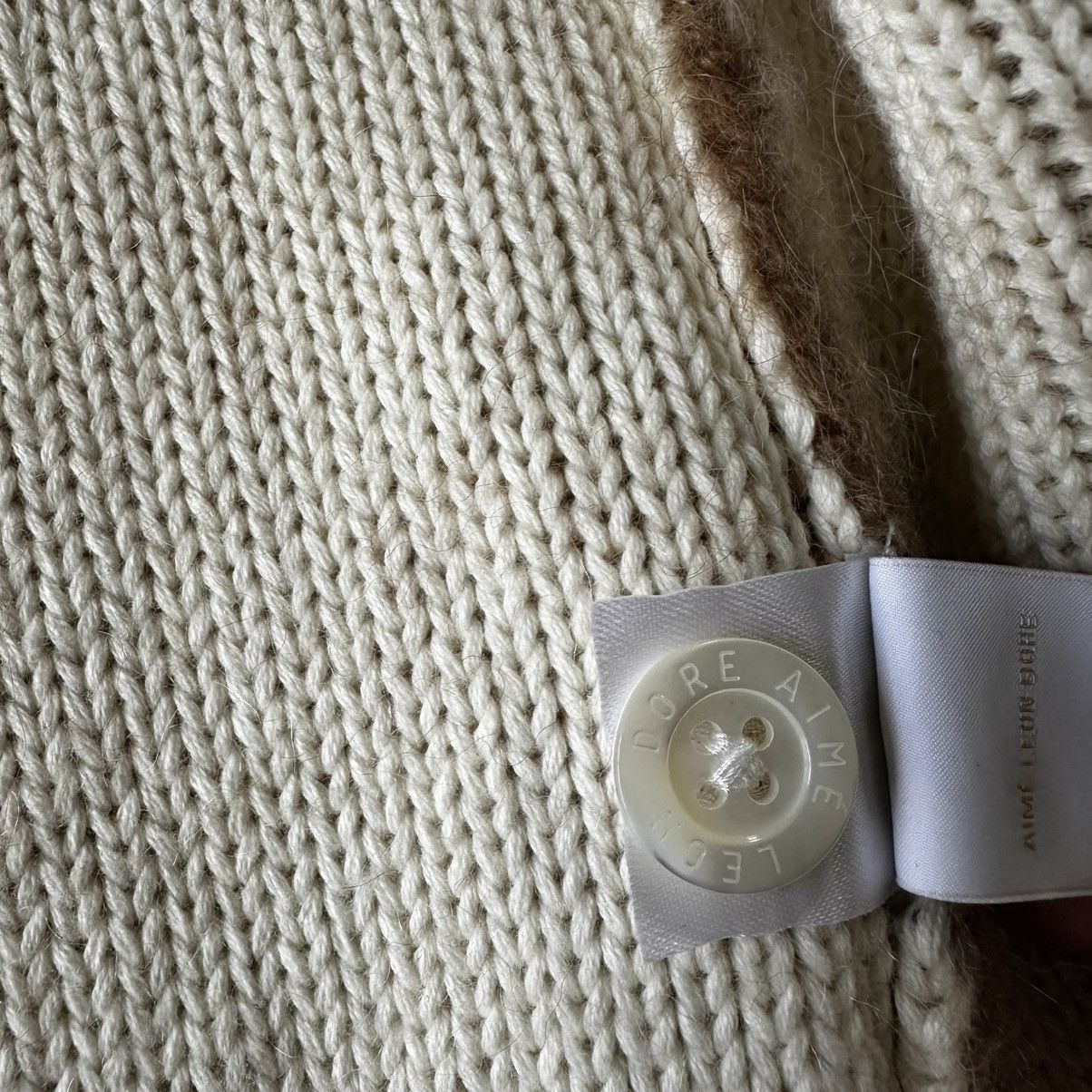 Aime Leon Dore Aimé Leon Dore Ombré Mohair Cardigan in Prairie Sand Sz. S Size US S / EU 44-46 / 1 - 7 Thumbnail