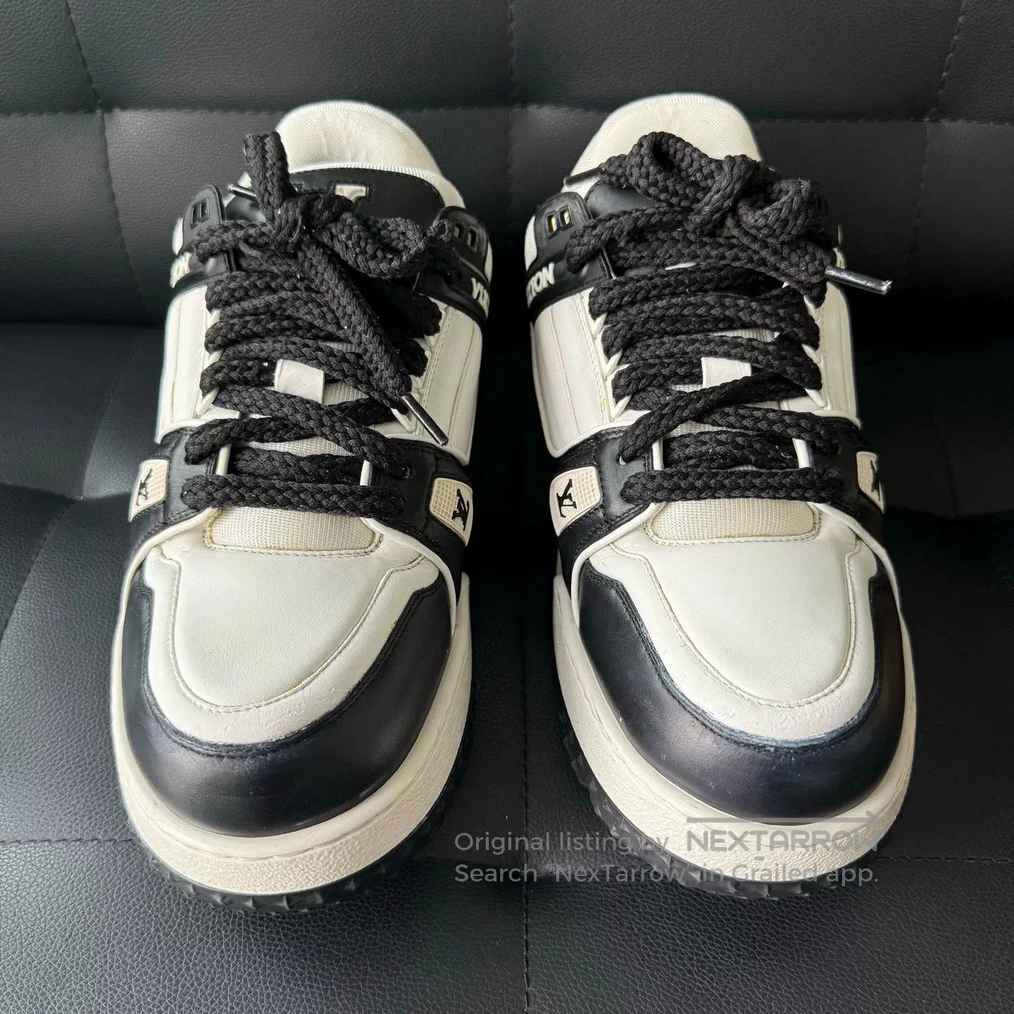 Louis Vuitton Louis Vuitton Trainer Black and White Maxi Low. Size US 9 / EU 42 - 2 Thumbnail