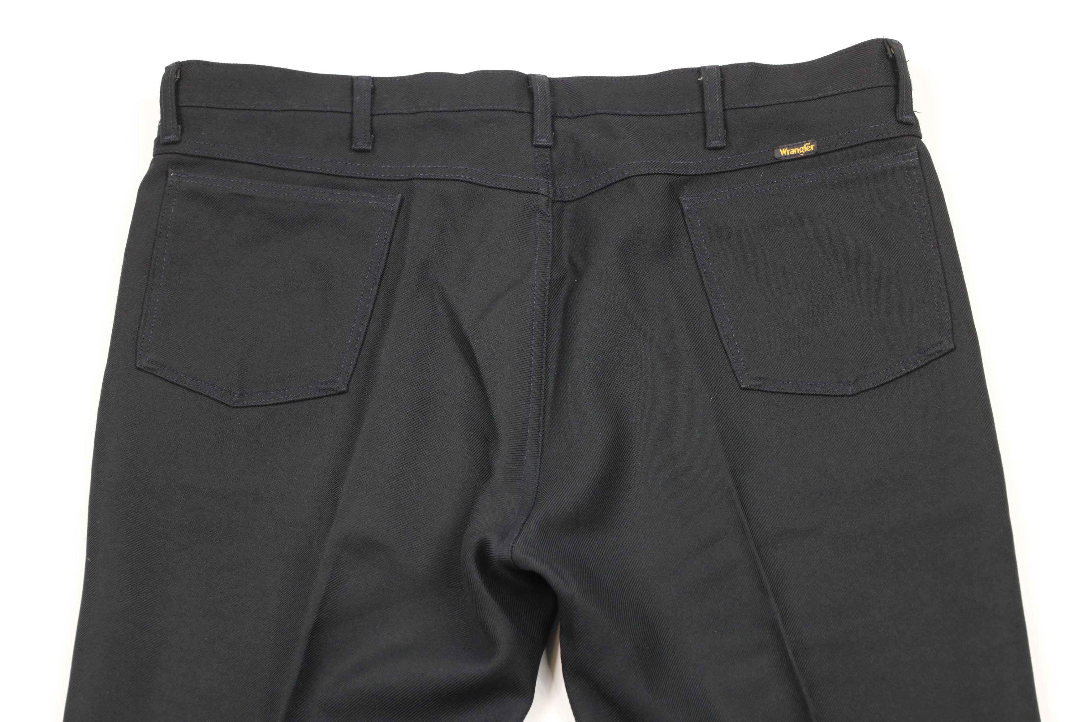 Vintage × Wrangler Vintage 90s Wrangler Wide Leg Bell Bottoms Pants Black USA Size US 44 / EU 60 - 9 Thumbnail