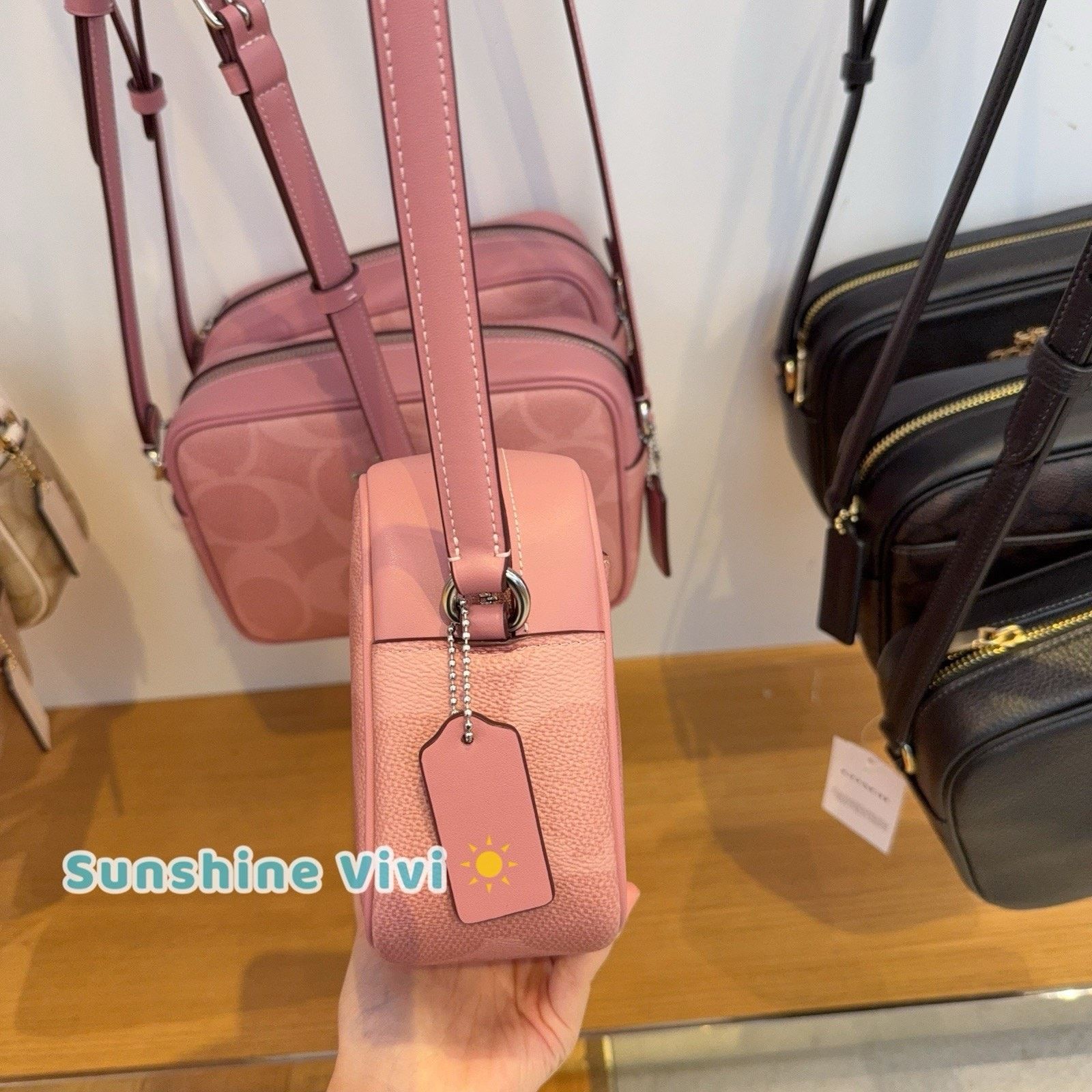 Coach NWT Coach Jamie Camera Bag In Maxi Canvas CCK73 Dusty Pink Size ONE SIZE - 3 Thumbnail