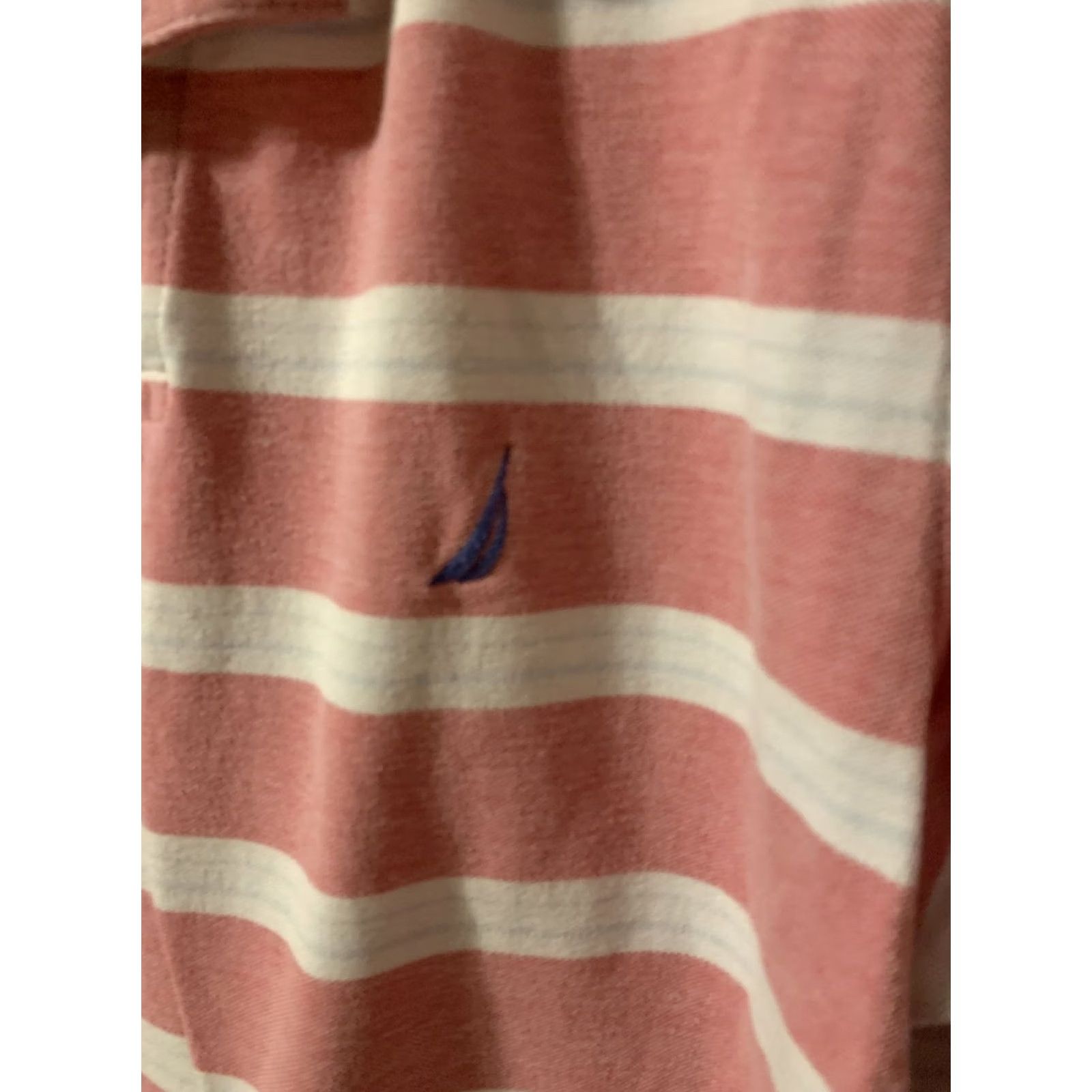 Nautica Nautica Polo Shirt Men L Pink/White Short Sleeve 100% Cotton Classic Striped 90s #966 Size US L / EU 52-54 / 3 - 2 Thumbnail
