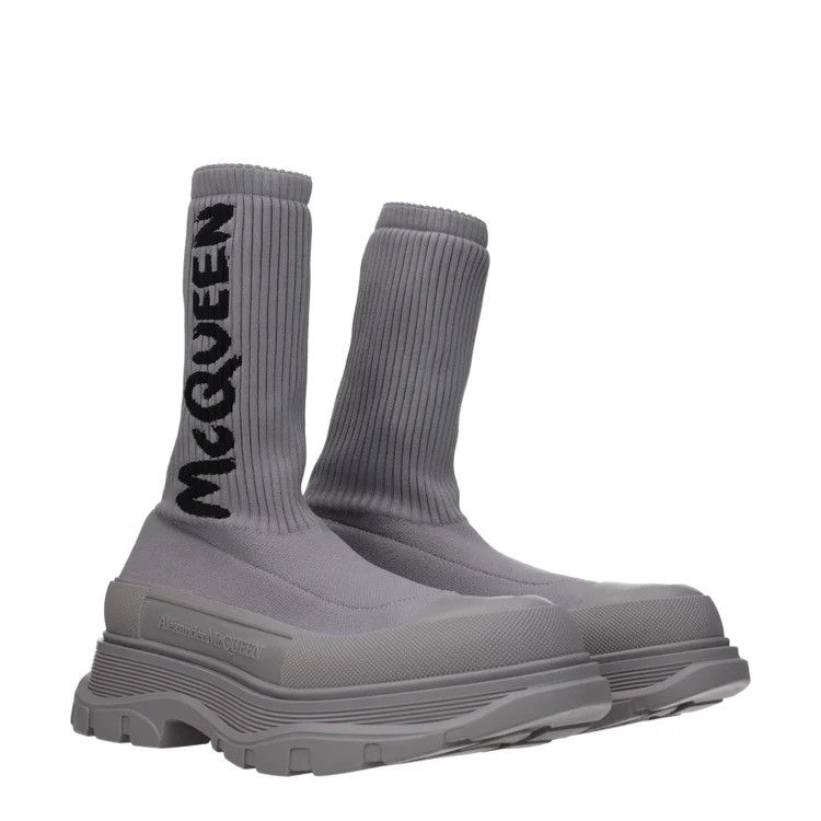 Alexander McQueen o1y1024 Hi-Top Sneakers in Grey Size US 7.5 / EU 40-41 - 1 Thumbnail