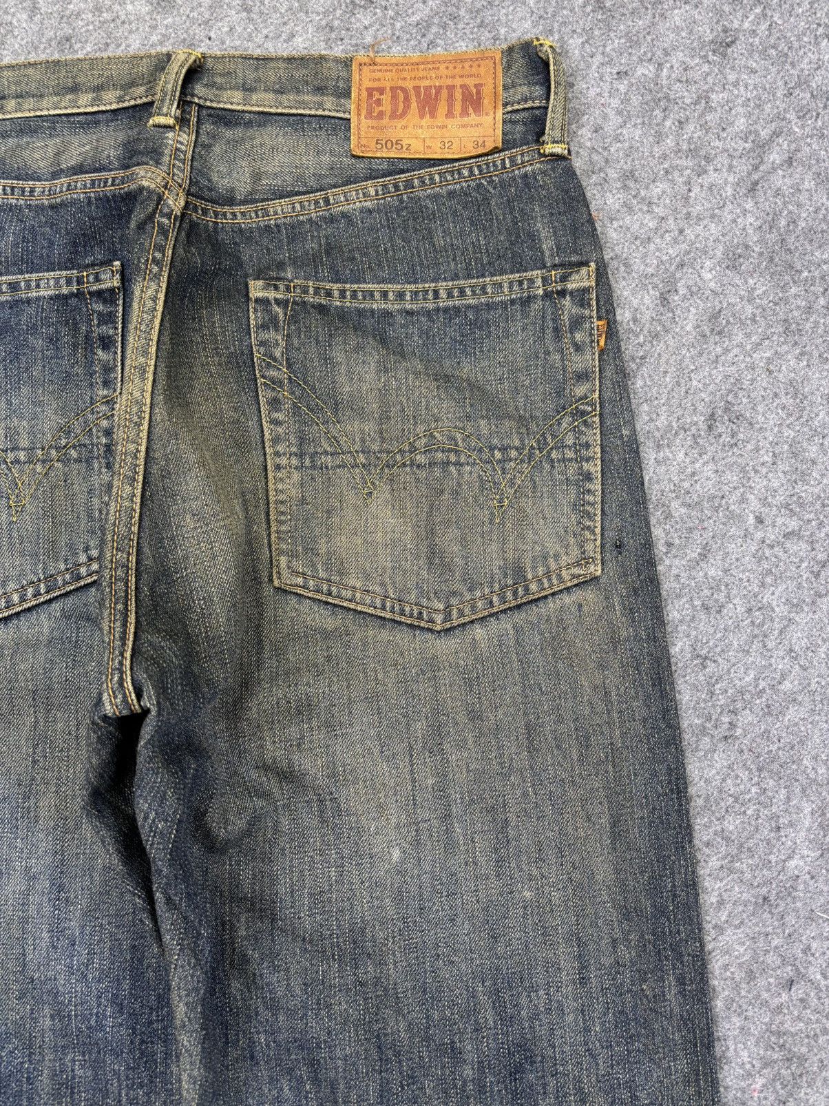 Edwin 💥Wide Selvedge💥Edwin 505z Mudwash DSelvedge Denim F913 Size US 33 - 10 Thumbnail