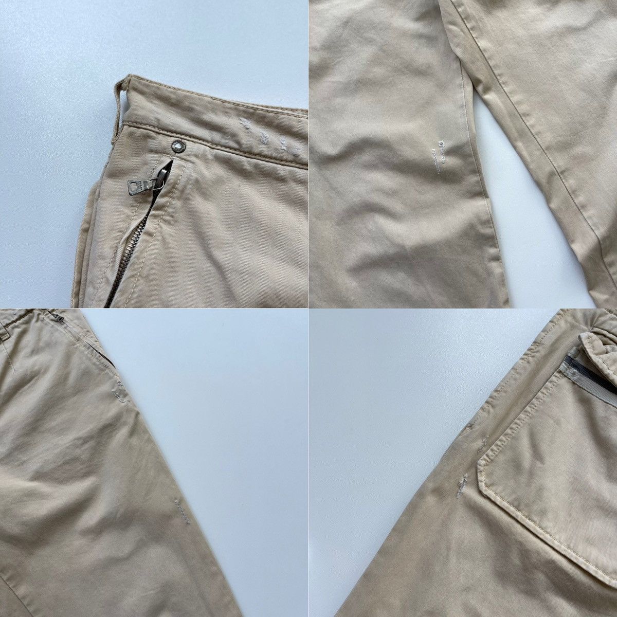 Prada Prada Vintage Pocket Archive Distressed Pants Beige Size US 34 / EU 50 - 6 Thumbnail