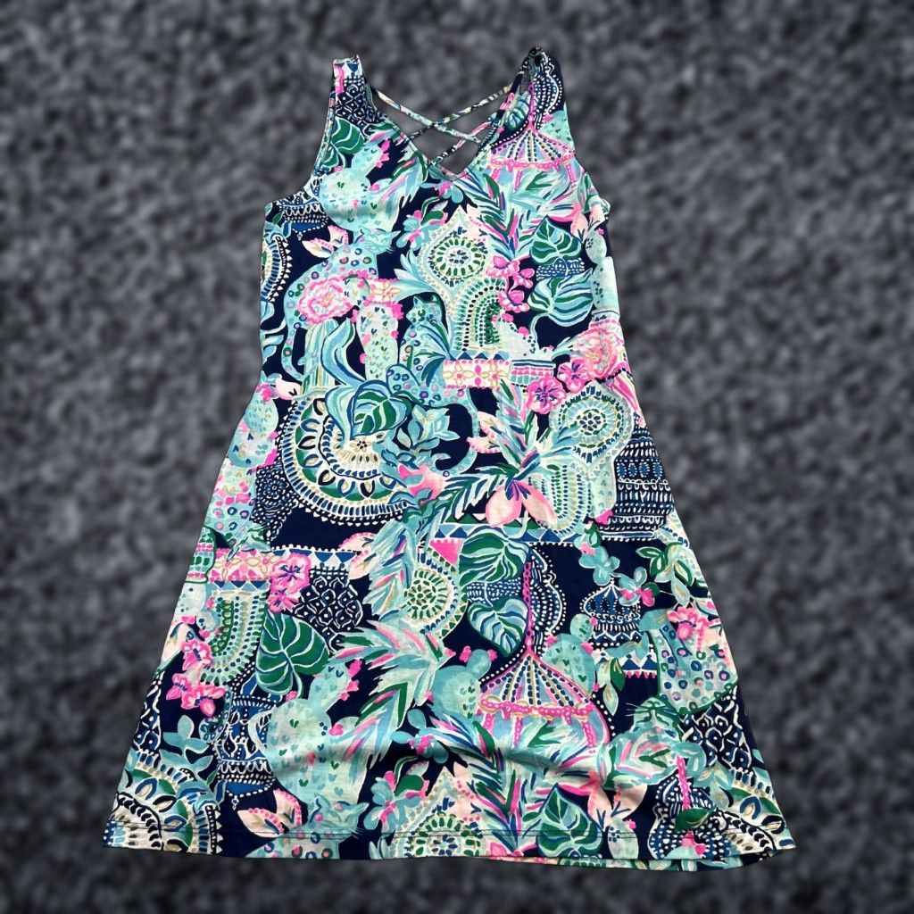 Lilly Pulitzer Lilly Pulitzer Dress Womens XXS Tropical Tank Crisscross Summer Casual Resort Sundress Size XXS / US 00 / IT 34 - 1 Thumbnail