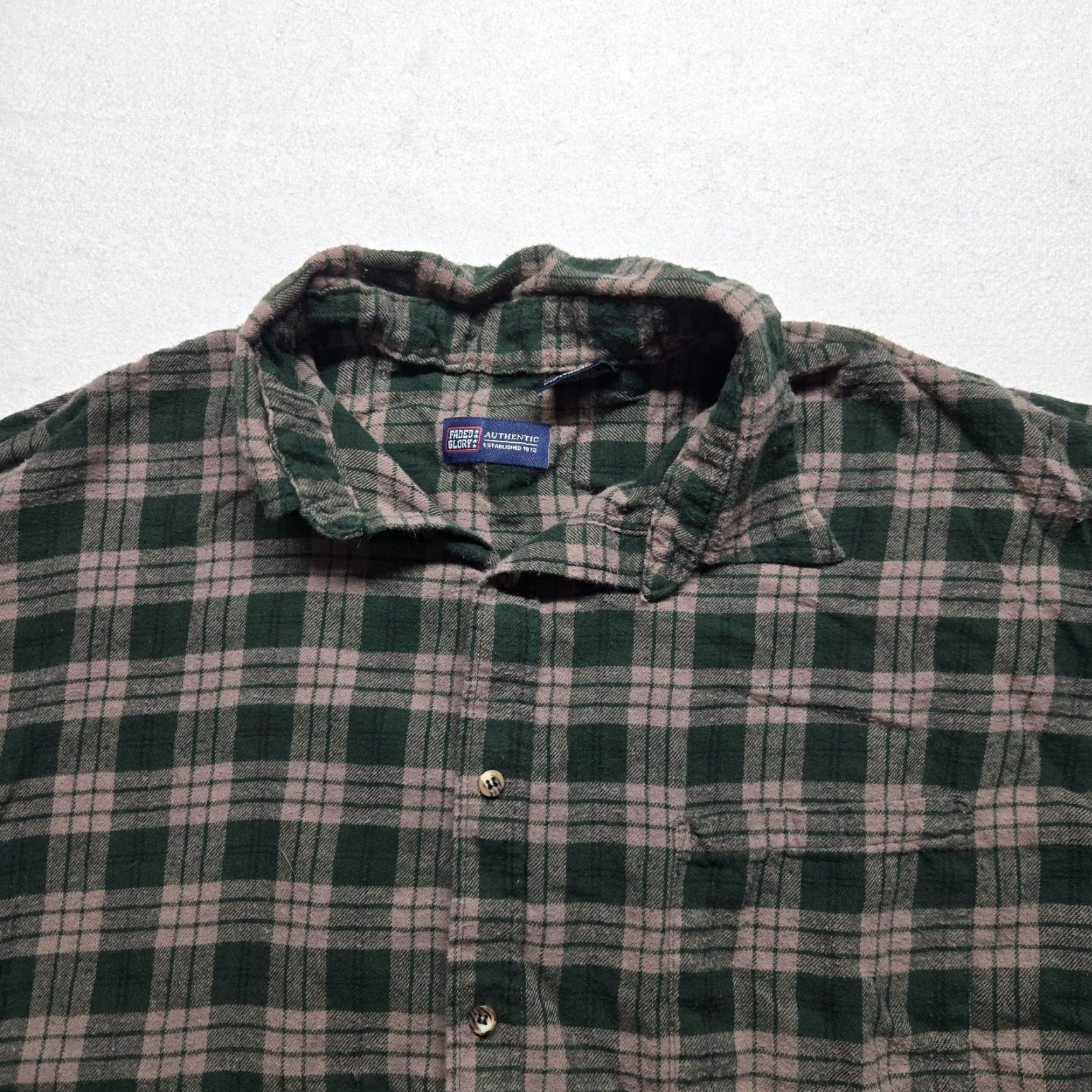 Faded Glory Faded Glory Shirt Plaid Button-Down Long Sleeve Adult Men's 3XL Multicolor Cotton Flannel Heavyweight Casual Workwear Size US XXL / EU 58 / 5 - 2 Thumbnail