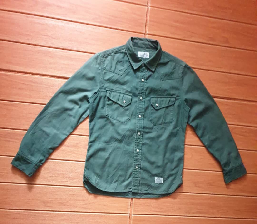 Japanese Brand 💥Stooge & Co Union Made green colour Western shirt Size US S / EU 44-46 / 1 - 8 Thumbnail