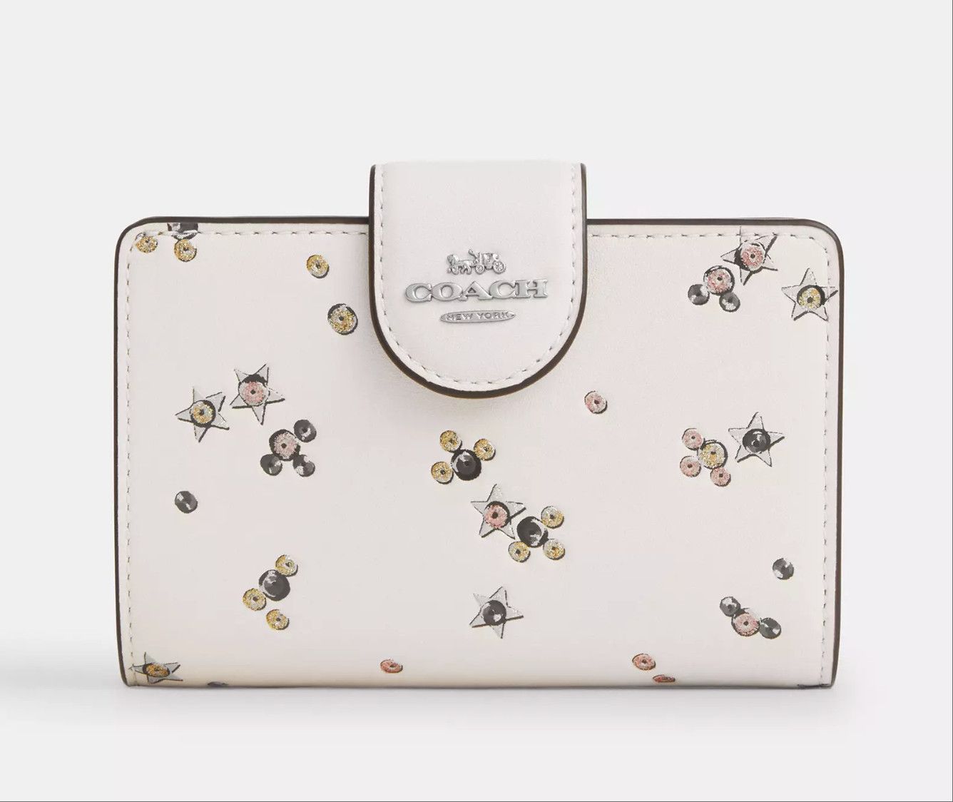 Coach NWT Coach Medium Corner Zip Wallet With Star Print CCL64 Size ONE SIZE - 6 Thumbnail