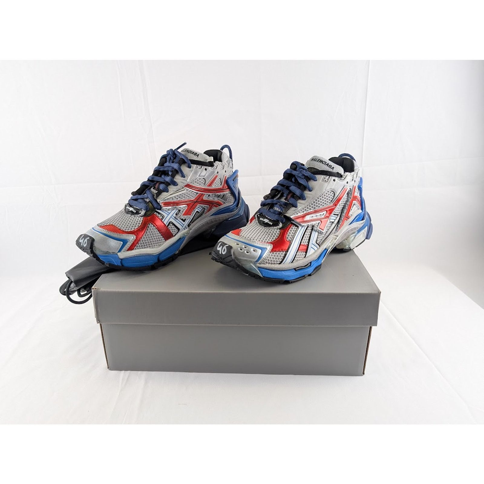 Balenciaga o1rshd1 Mesh Rubber Runner in Multicolor Size US 11 / EU 44 - 13 Thumbnail